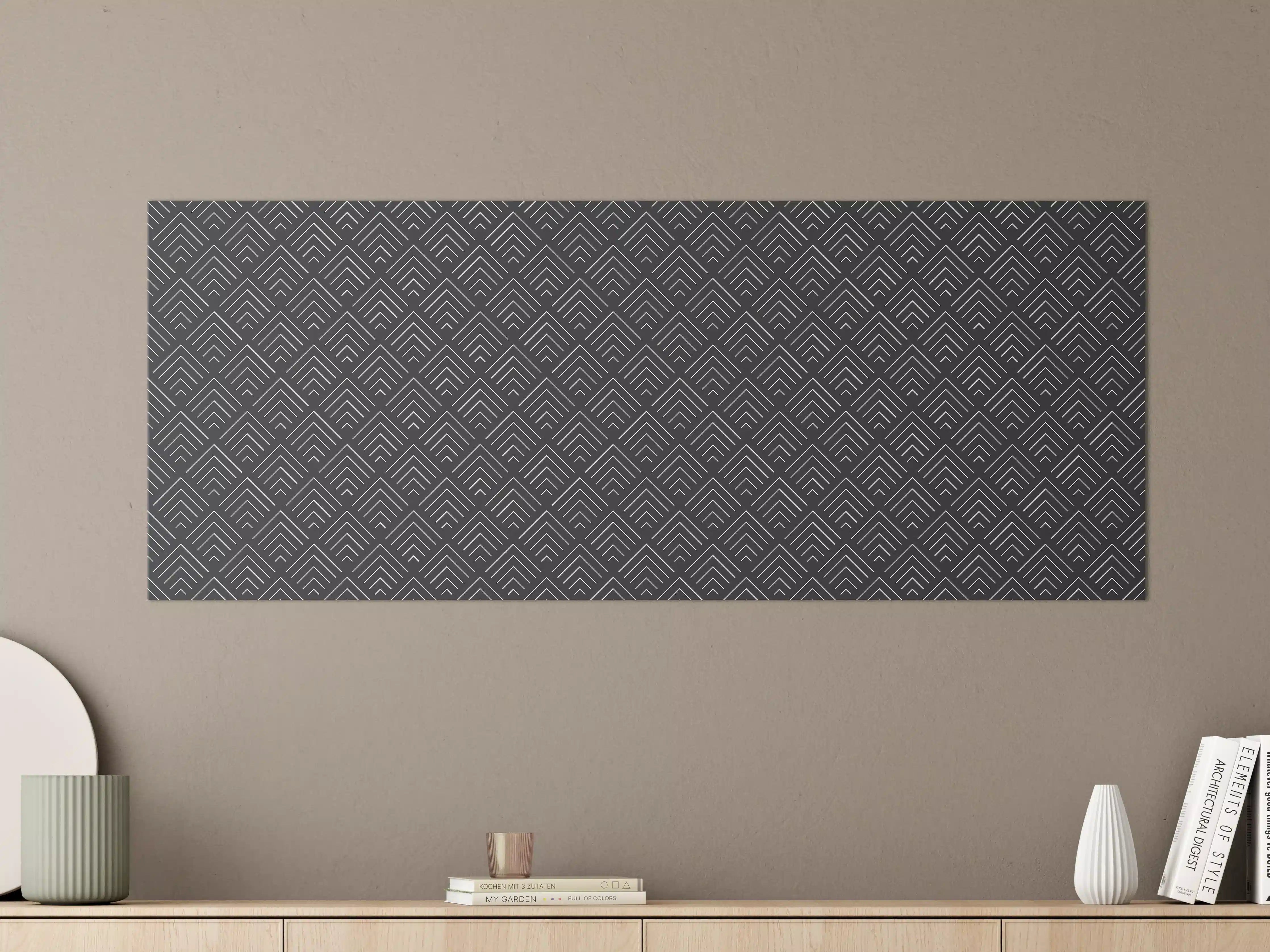 Große Wandbilder - Moderne schwarze und weiße Geometrie
