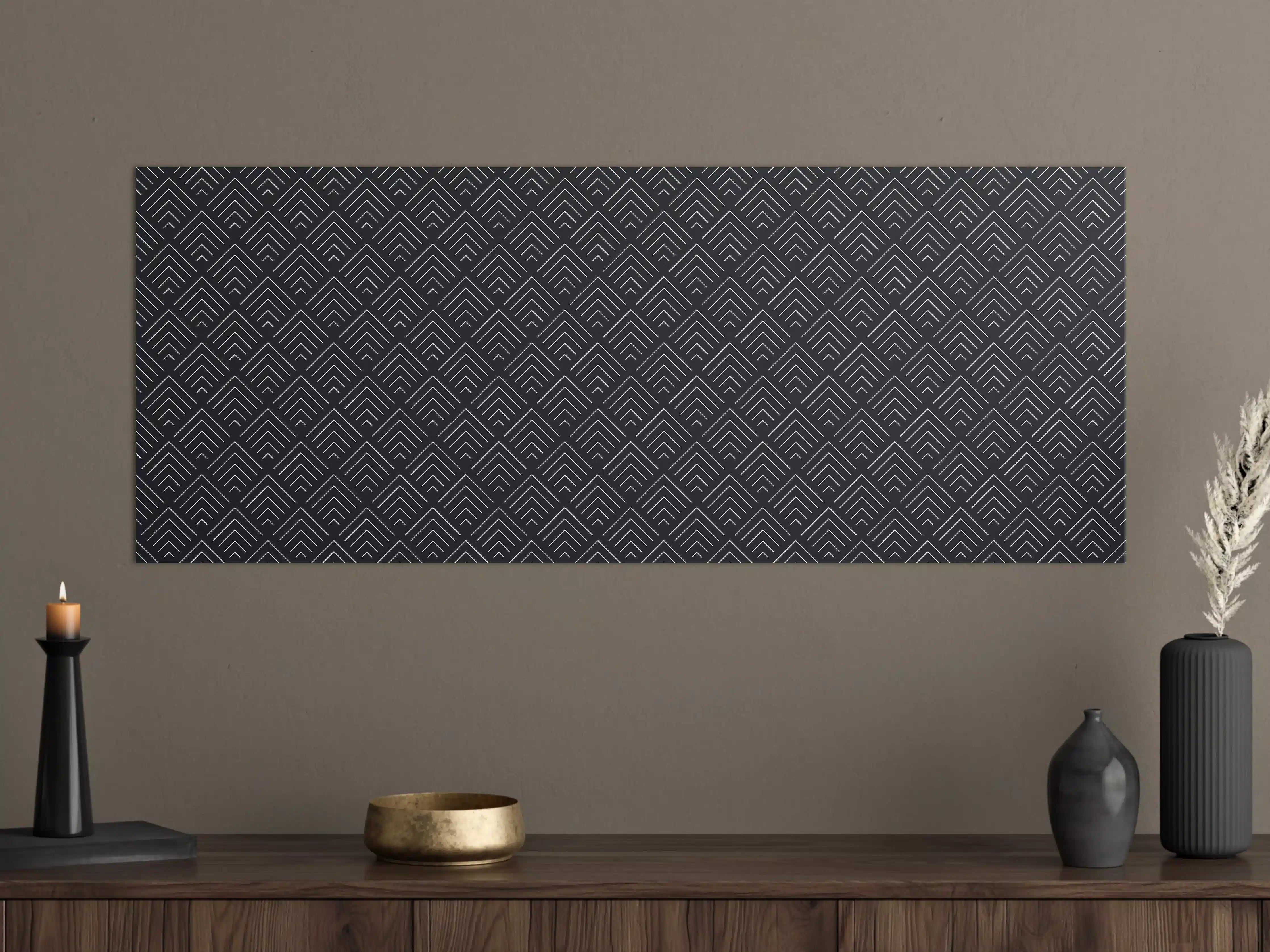 Große Wandbilder - Moderne schwarze und weiße Geometrie