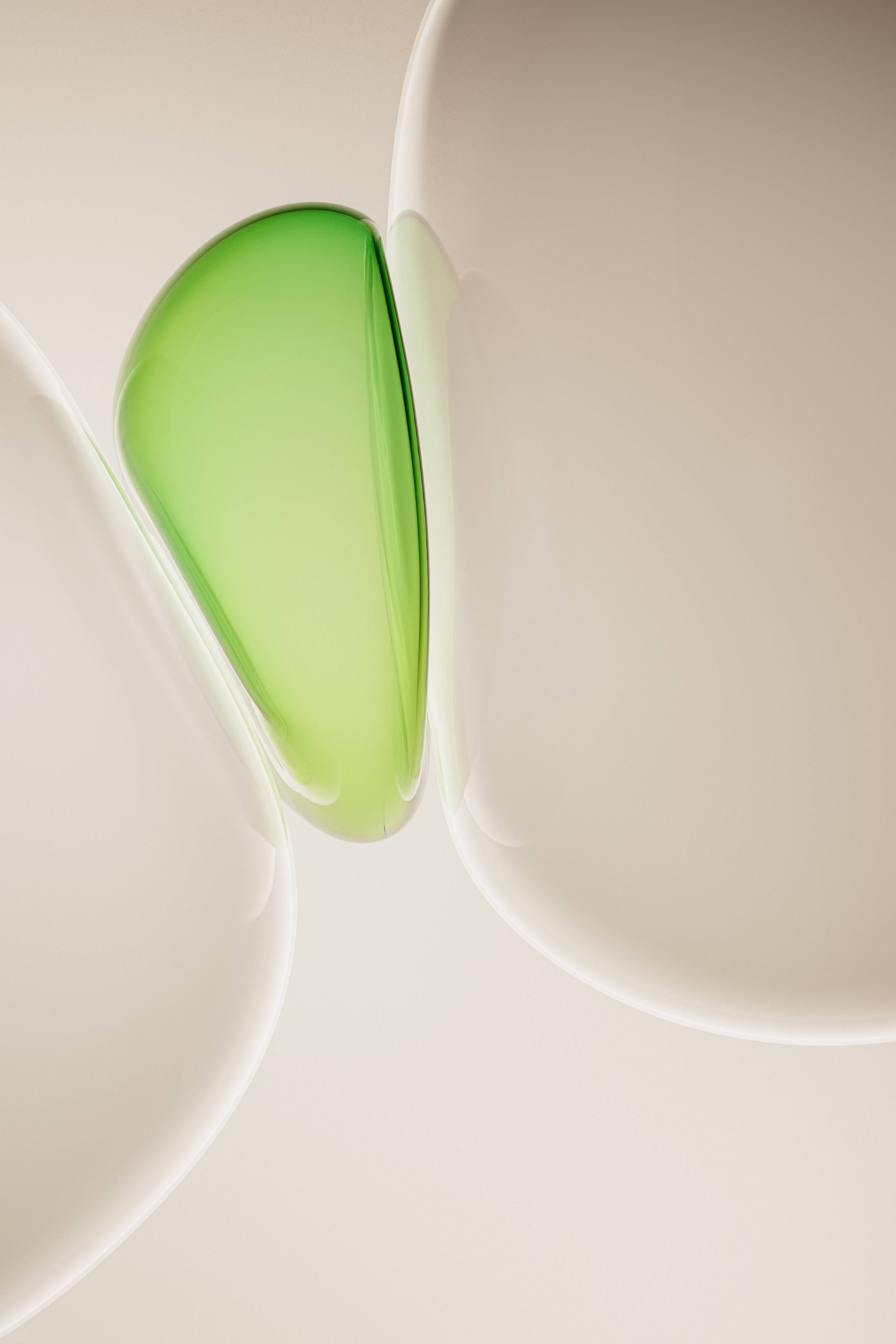 Große Wandbilder-Moderne weiße und grüne Glasdetails