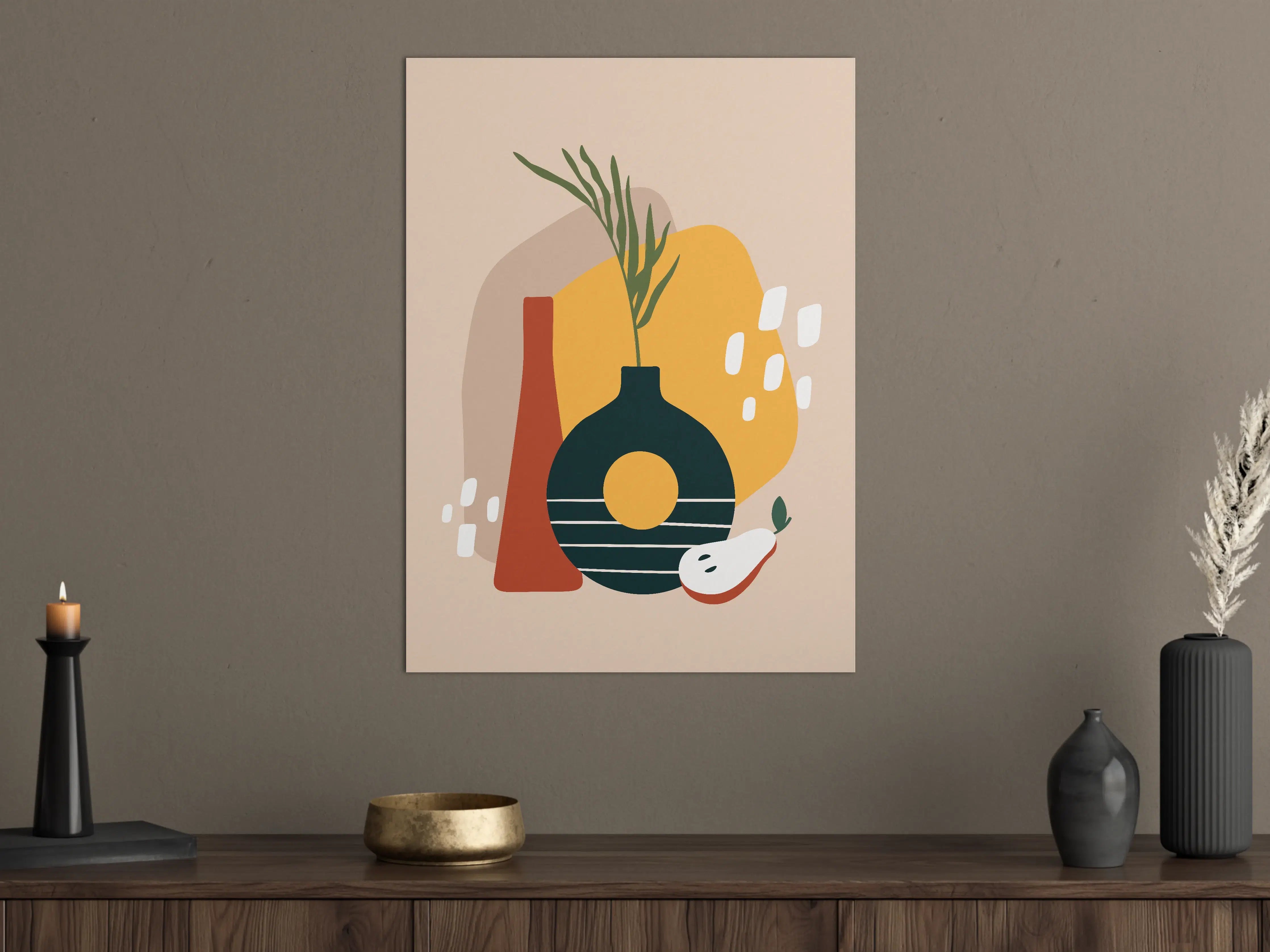 Große Wandbilder - Moderner Minimalismus mit Blumenvase
