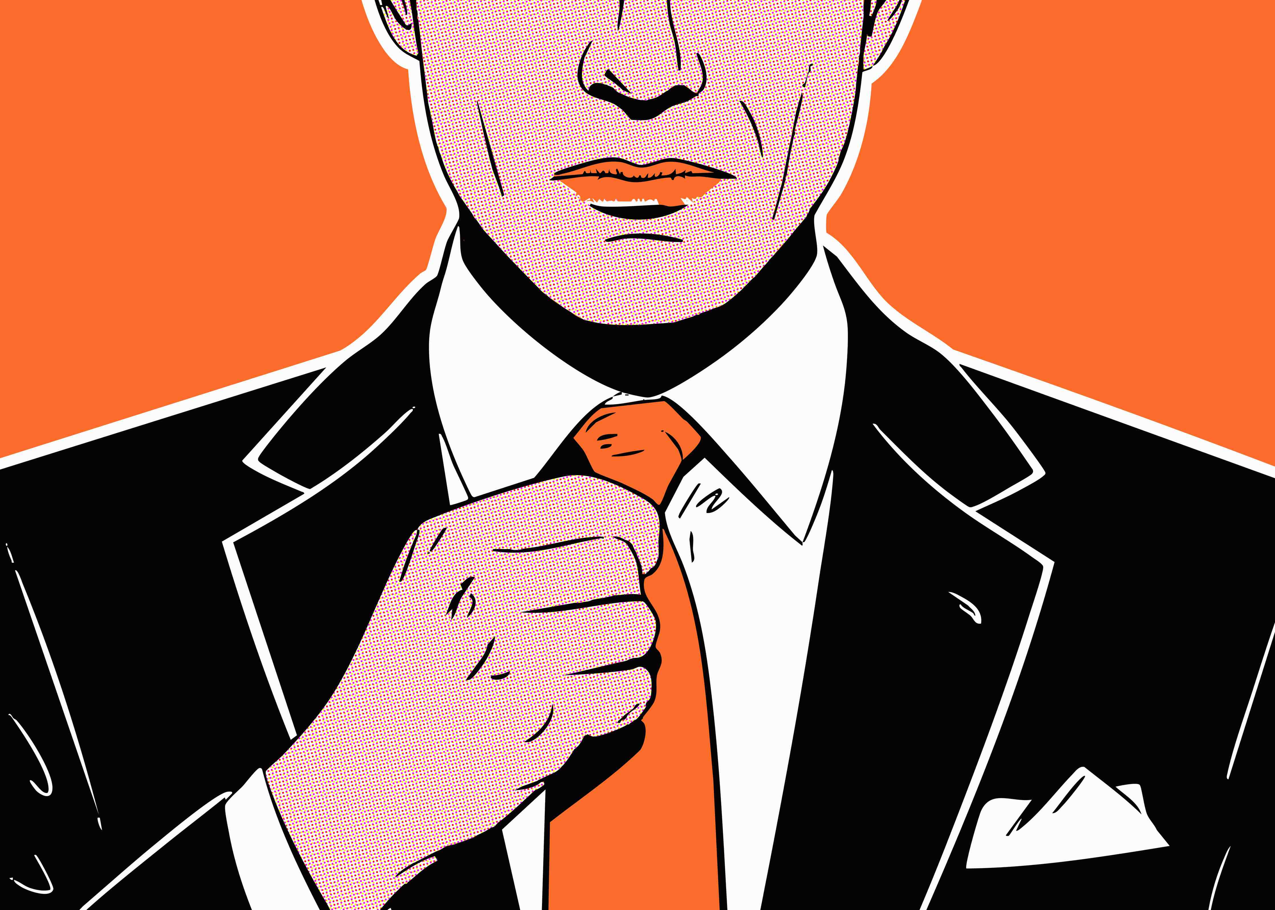 Große Wandbilder-Moderner Pop-Art-Style mit orange-akzentuierter Eleganz