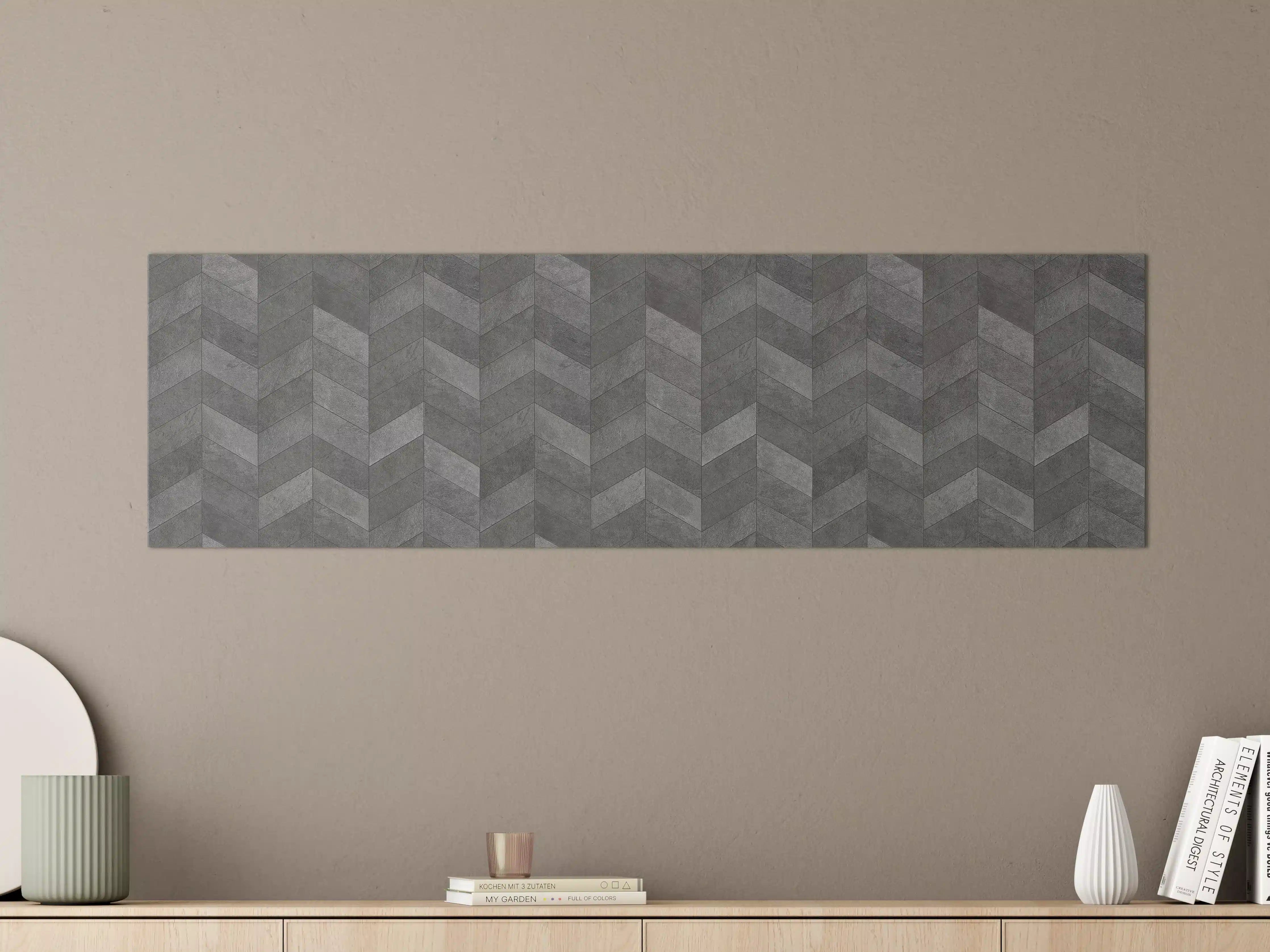 Große Wandbilder - Moderner grau-schwarz Marmor-Design