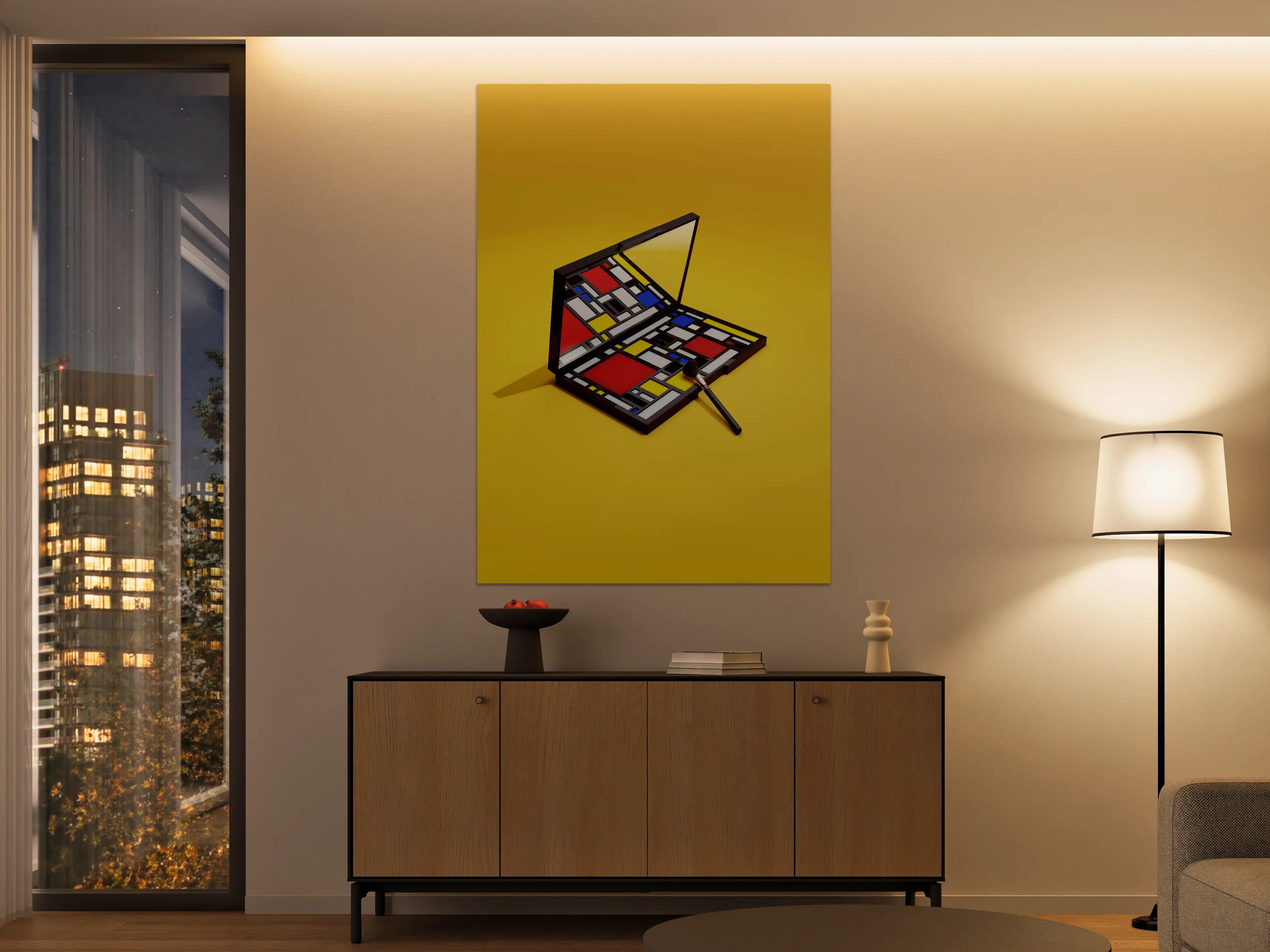 Große Wandbilder - Modernes Kunstwerk in Mondriaan-Stil
