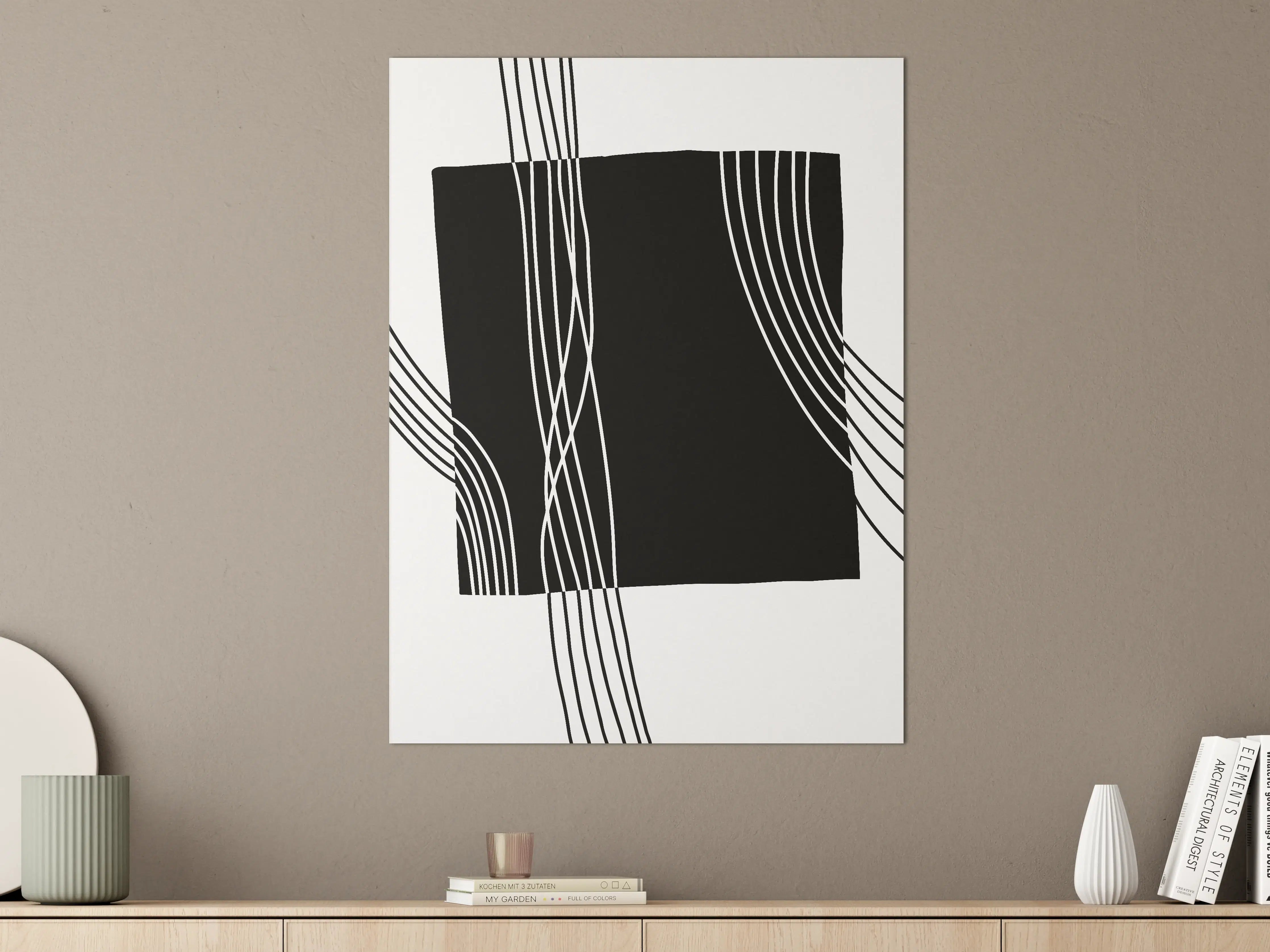 Große Wandbilder - Modernes Schwarz-Weiß-Design
