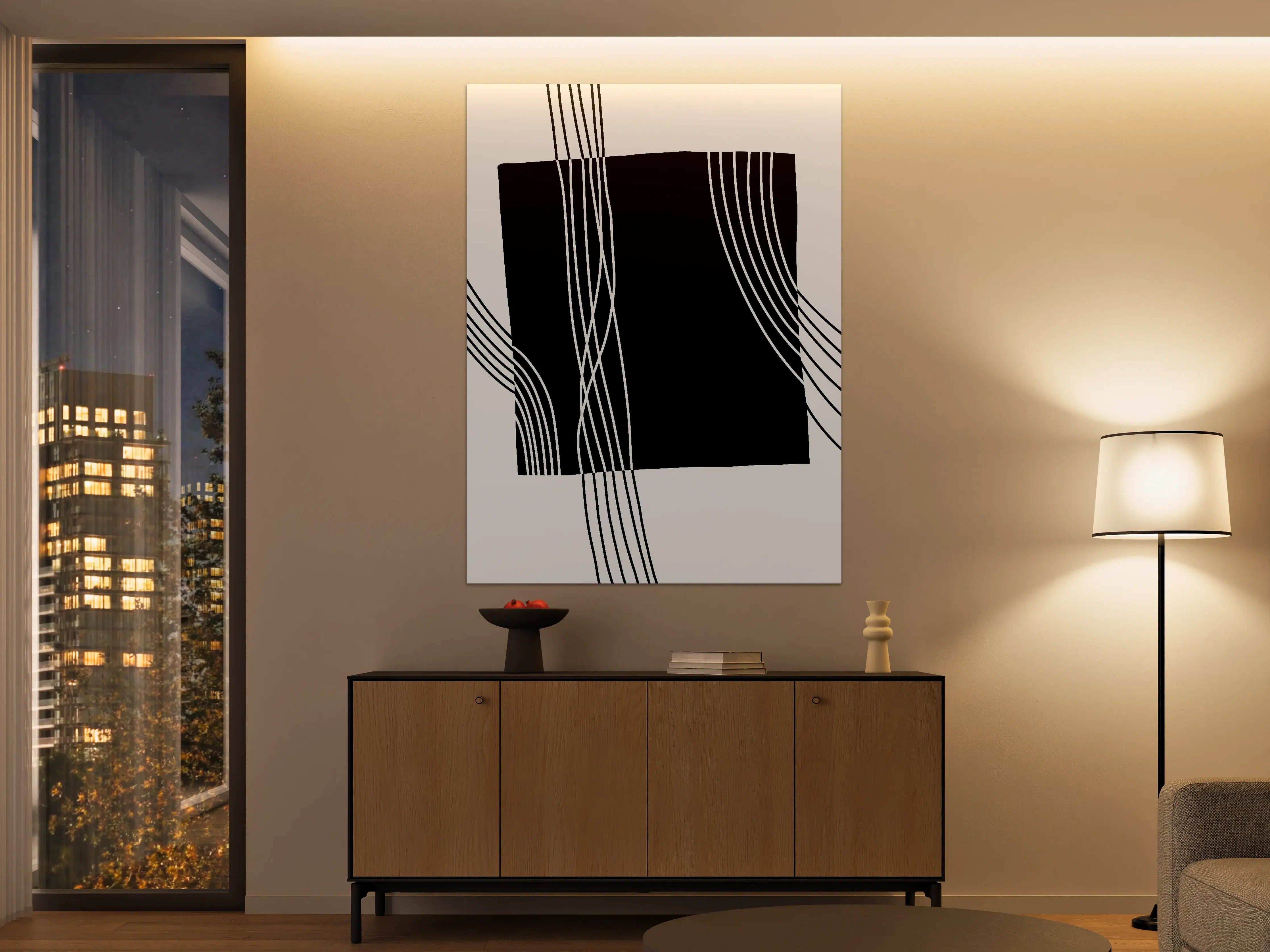 Große Wandbilder - Modernes Schwarz-Weiß-Design