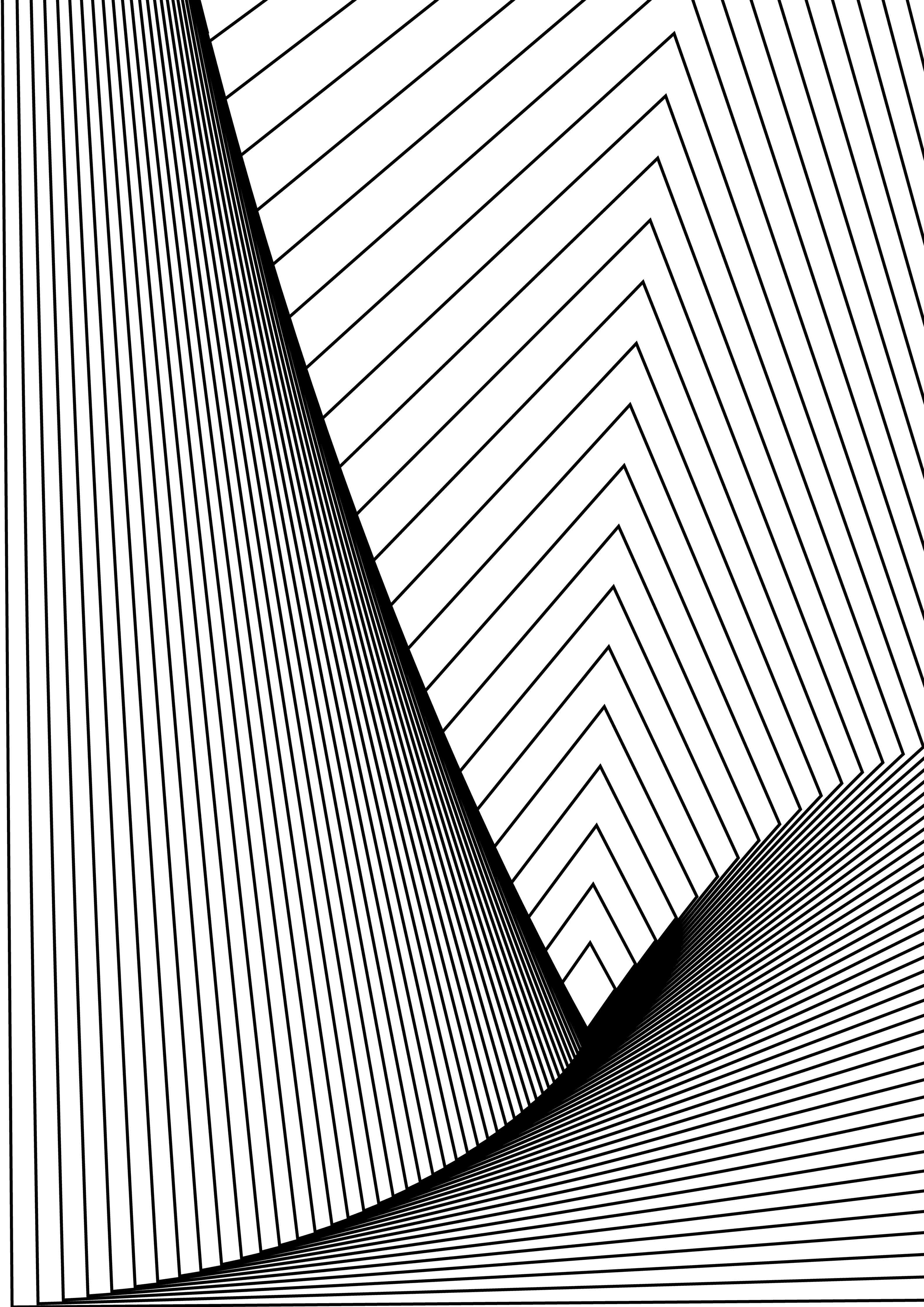 Große Wandbilder-Modernes, geometrisches Wandbild in Schwarz-Weiß