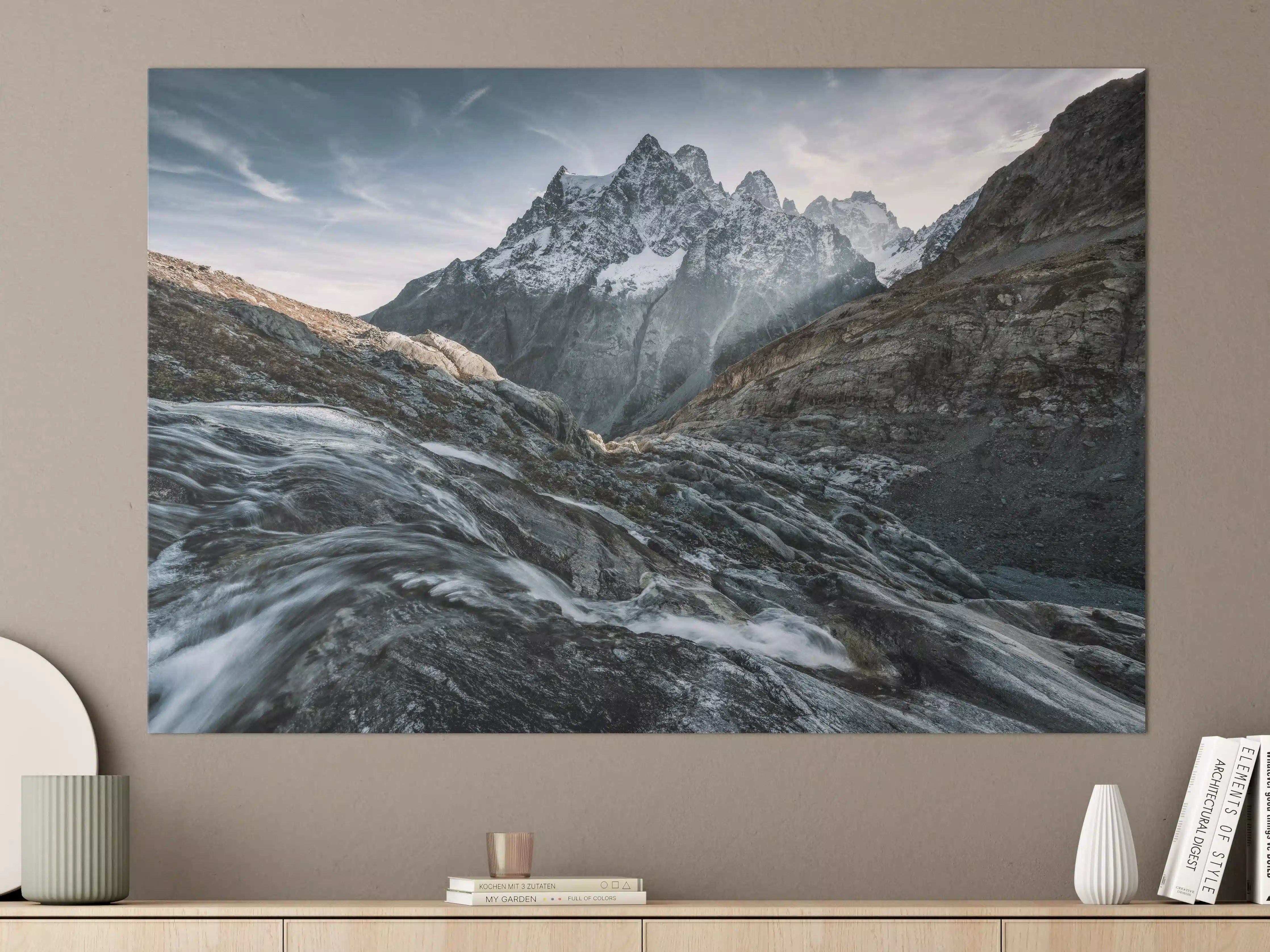 Große Wandbilder - Monochrome Berglandschaft