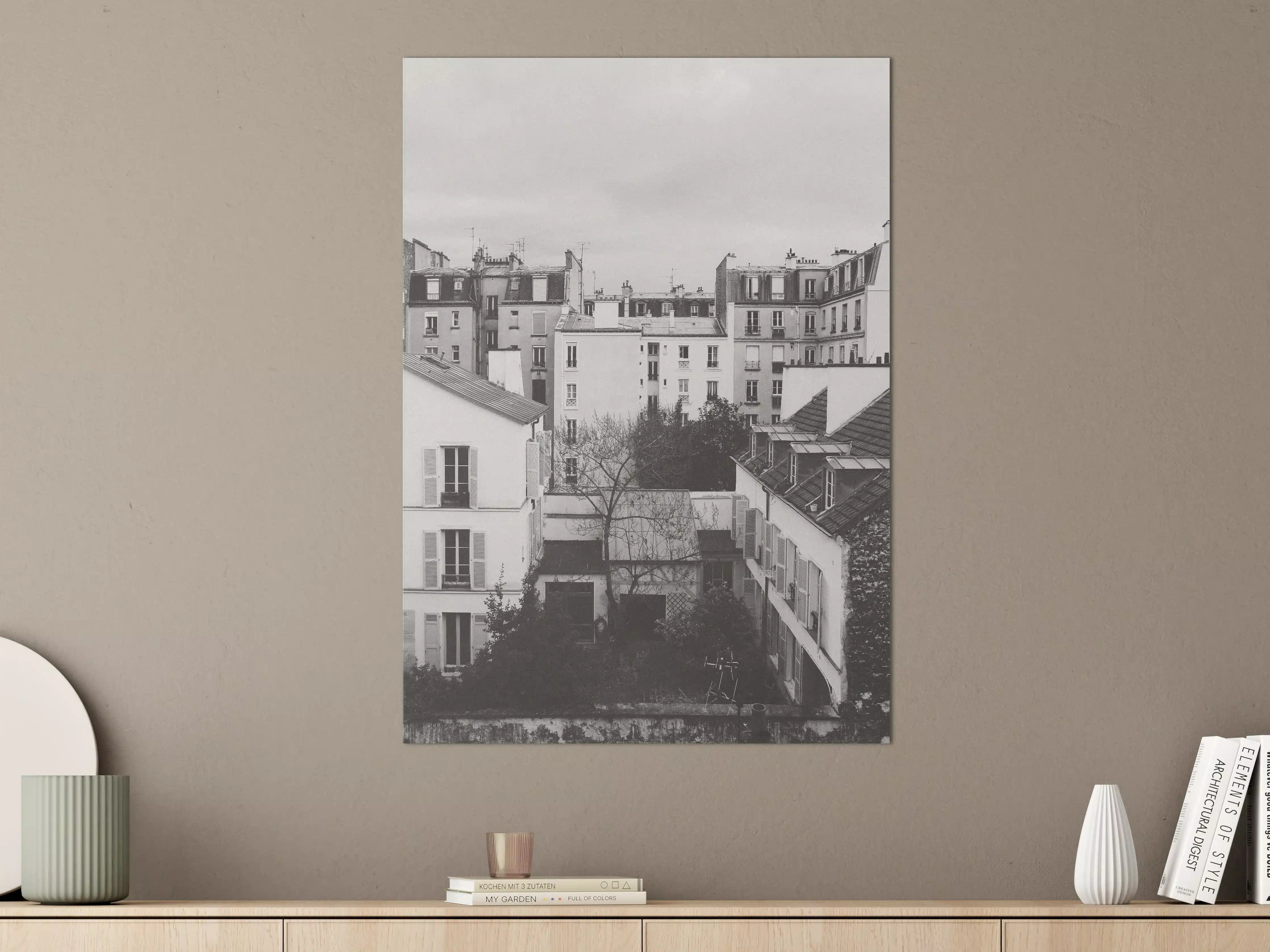 Große Wandbilder - Monochromes Paris-Straßenpanorama
