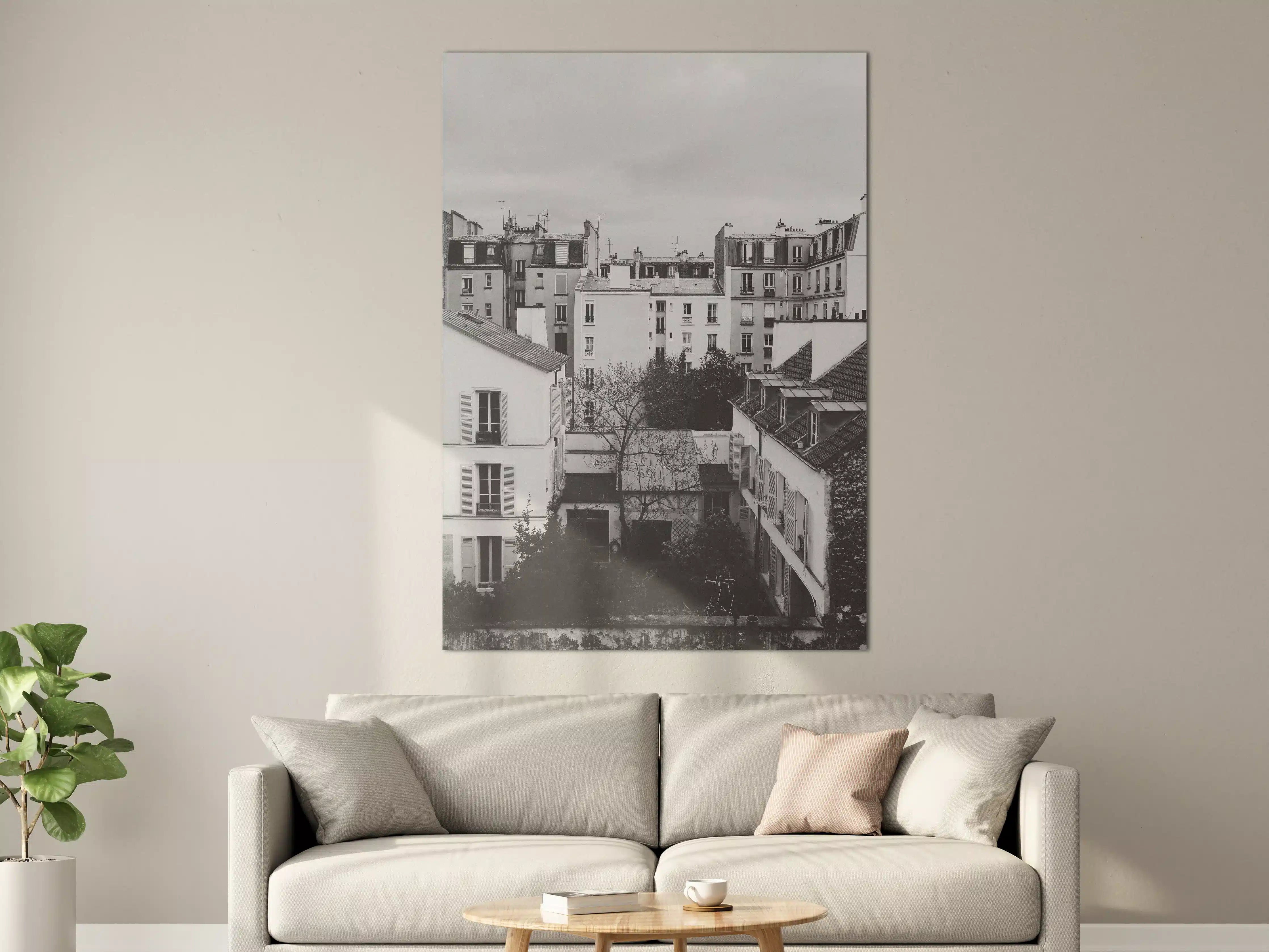 Große Wandbilder - Monochromes Paris-Straßenpanorama