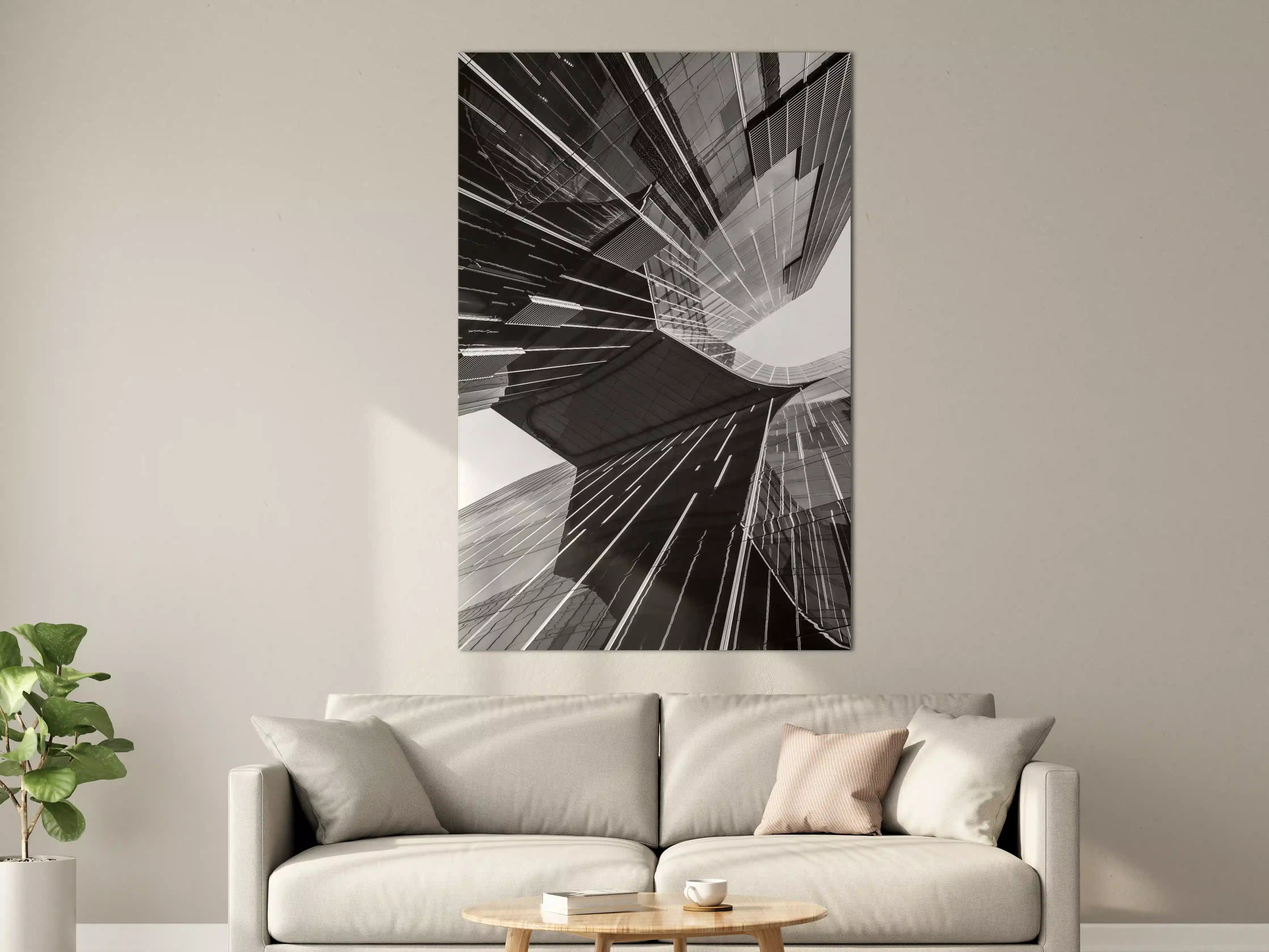 Große Wandbilder - Monochromes Stadtgeometrie
