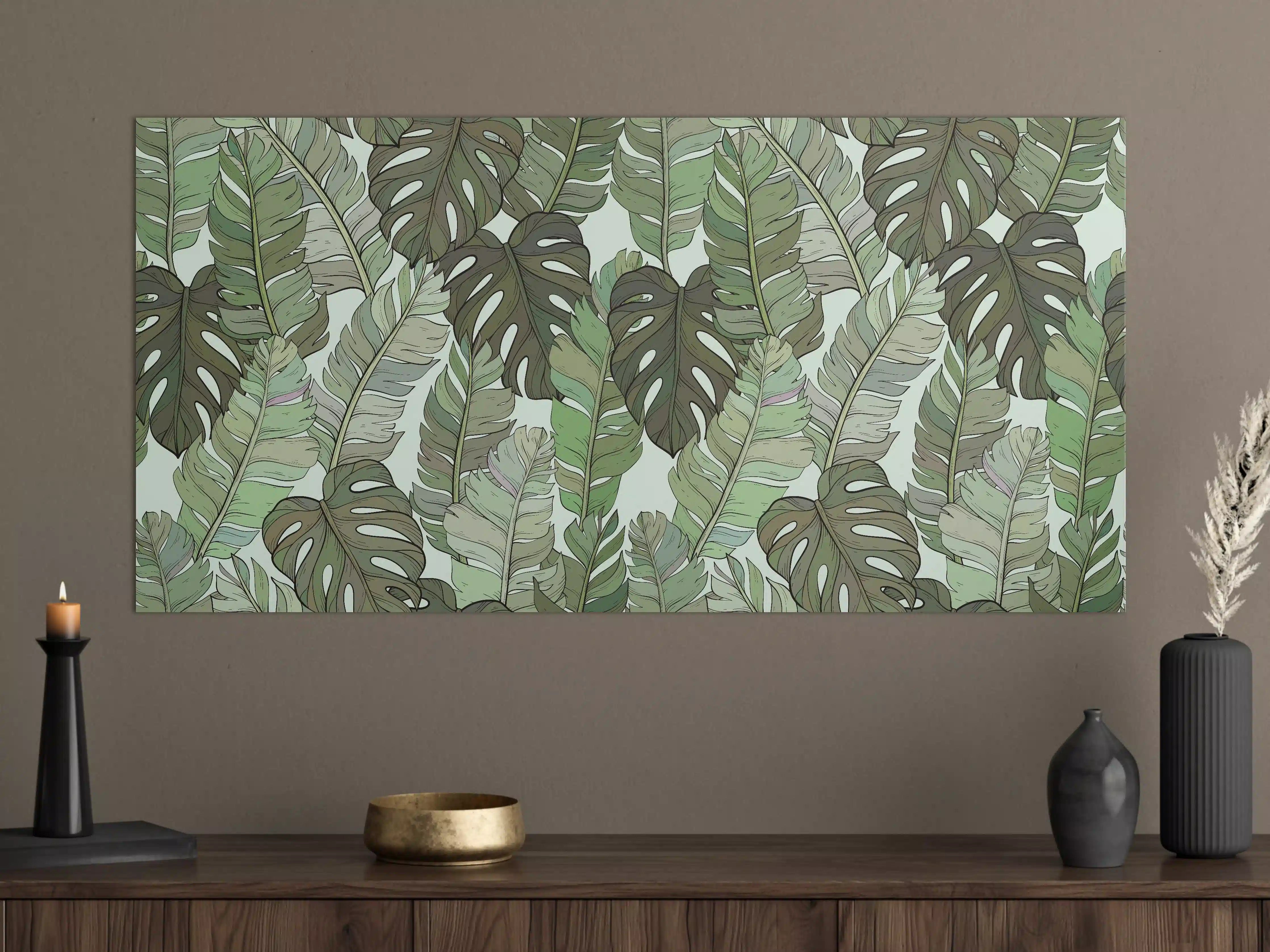 Große Wandbilder - Monstera-Blätter – Tropische Eleganz