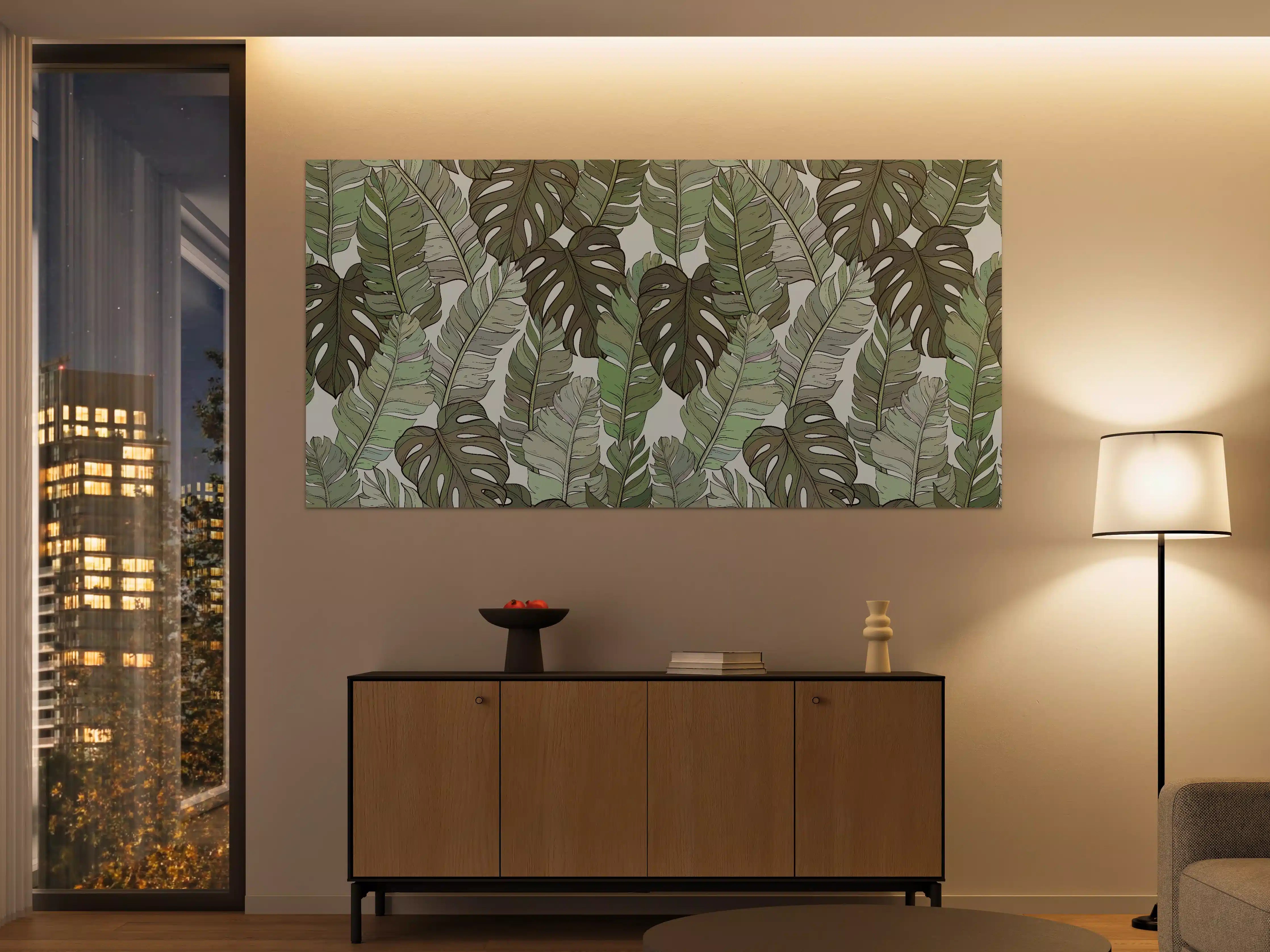 Große Wandbilder - Monstera-Blätter – Tropische Eleganz
