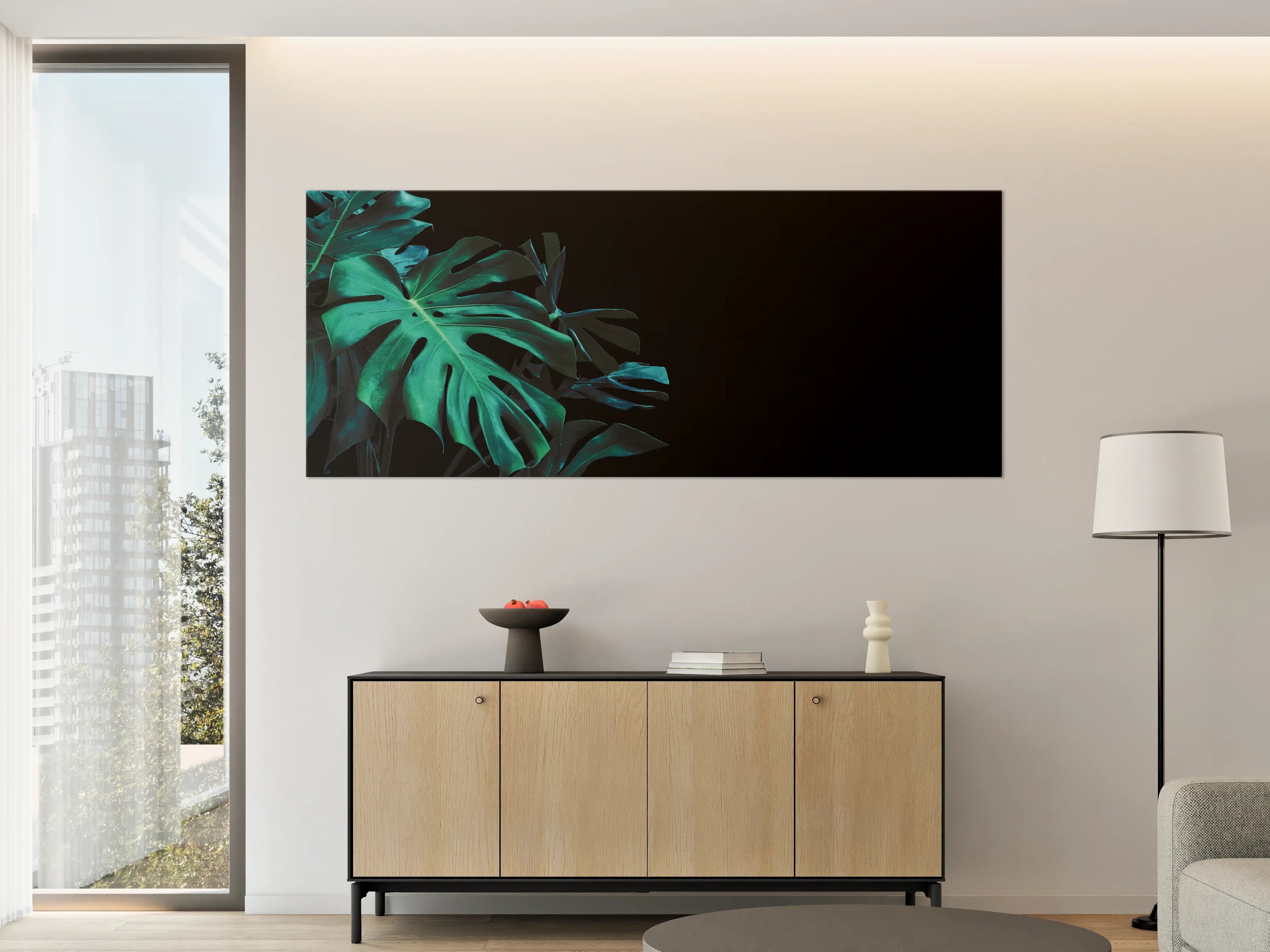 Große Wandbilder - Monstera deliciosa - tropische Blätter