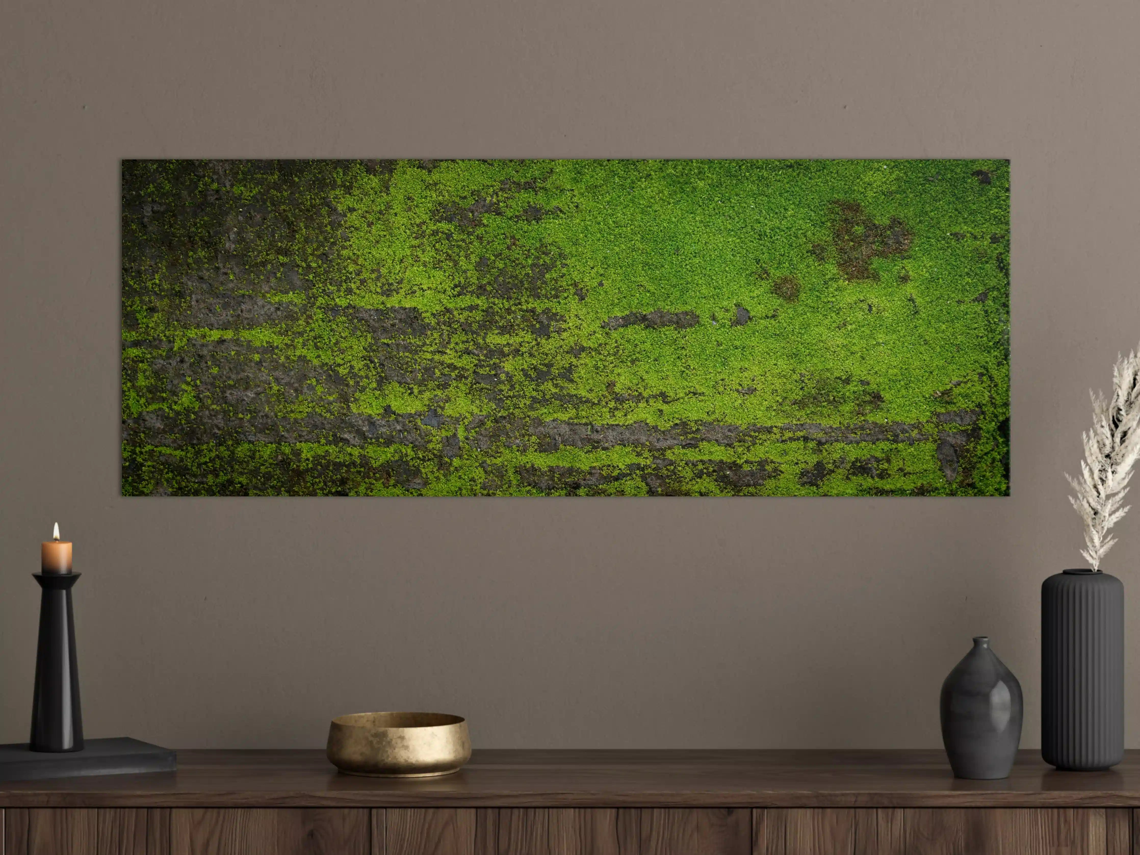 Große Wandbilder - Moosgrün Grunge Textur Banner