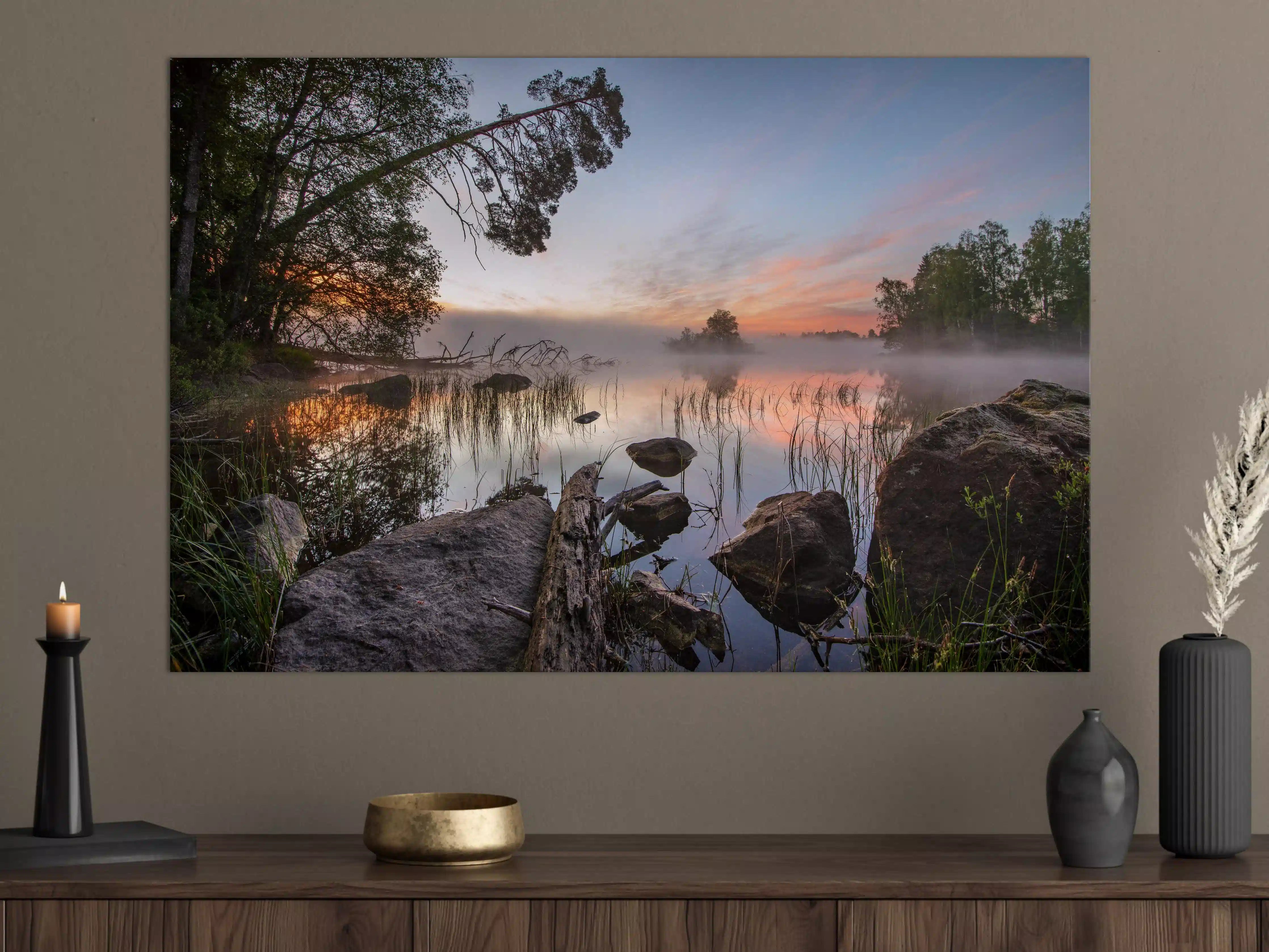 Große Wandbilder - Morgendämmerung am See