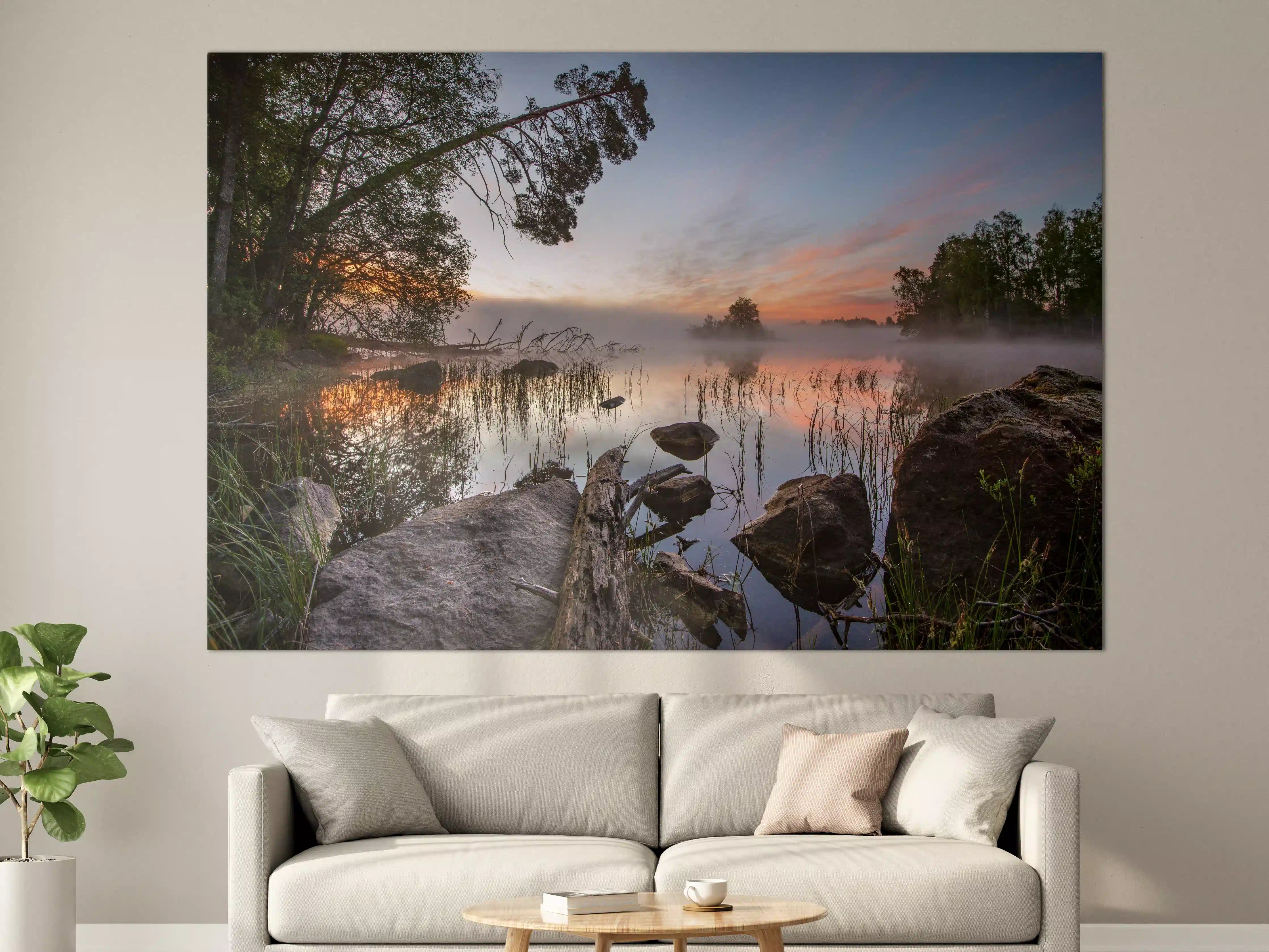 Große Wandbilder - Morgendämmerung am See