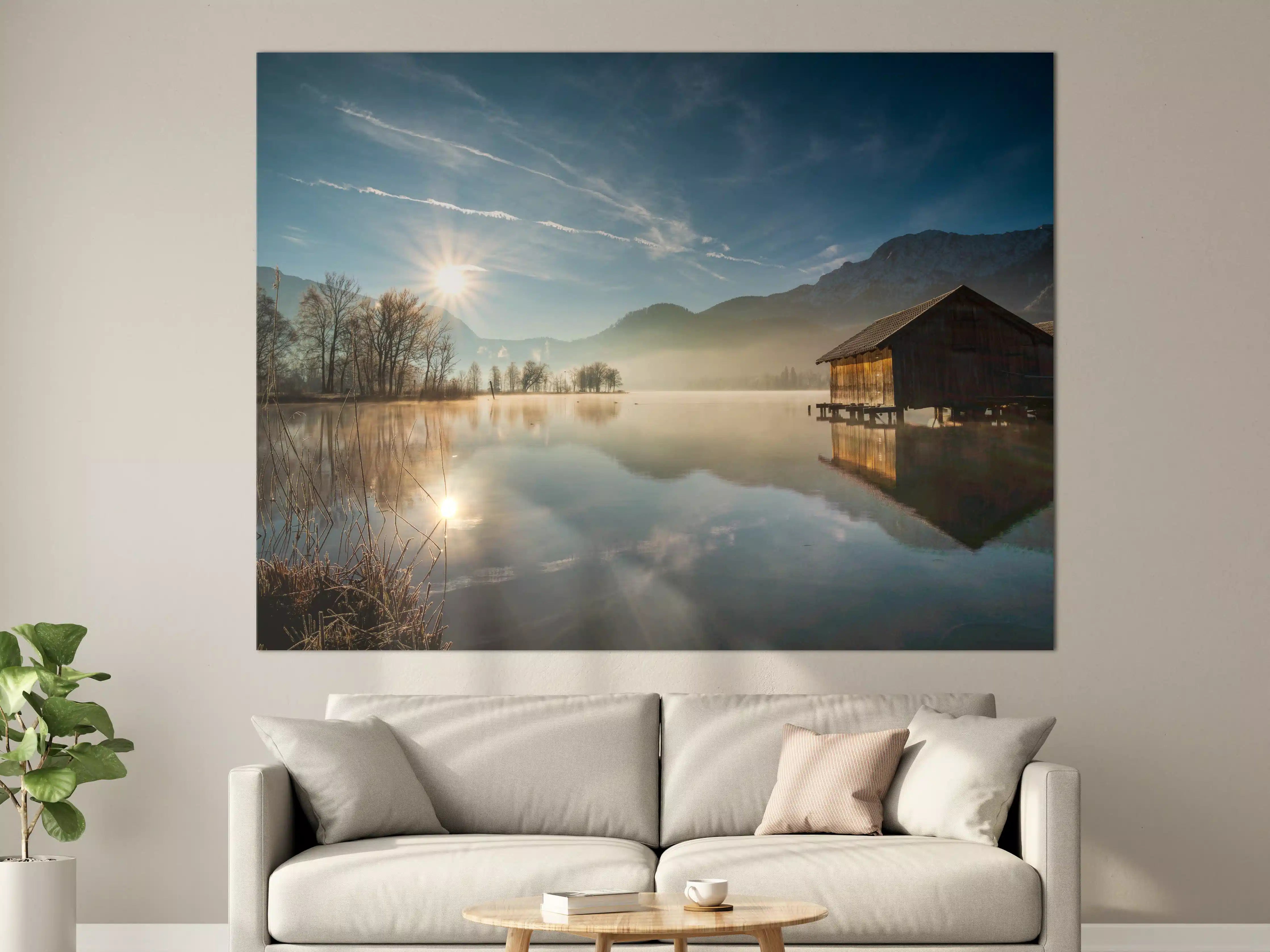 Große Wandbilder - Morgensonnenblick über Bayerischen Kochelsee