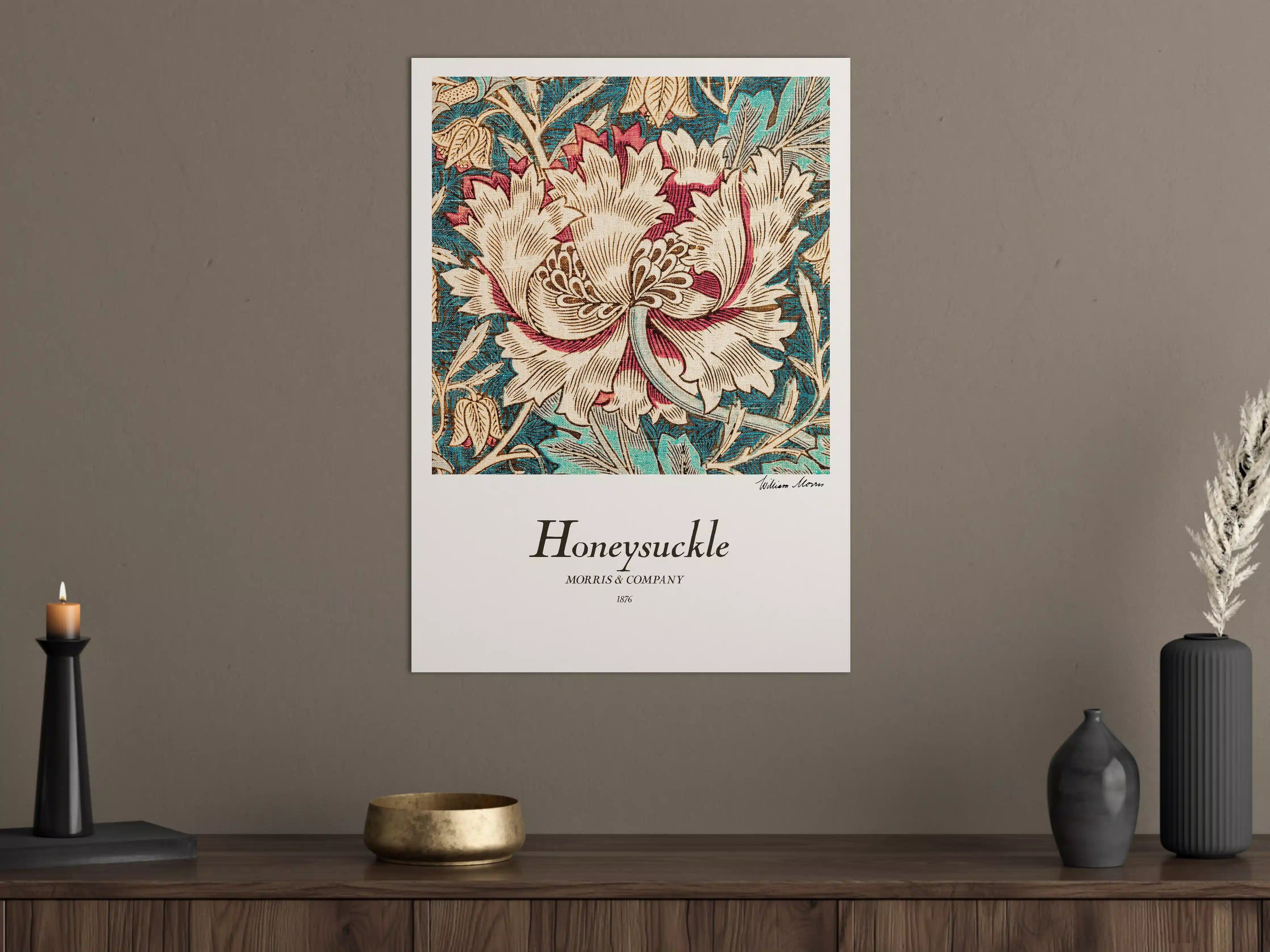Große Wandbilder - Mosaik Gemälde "Honeysuckle"