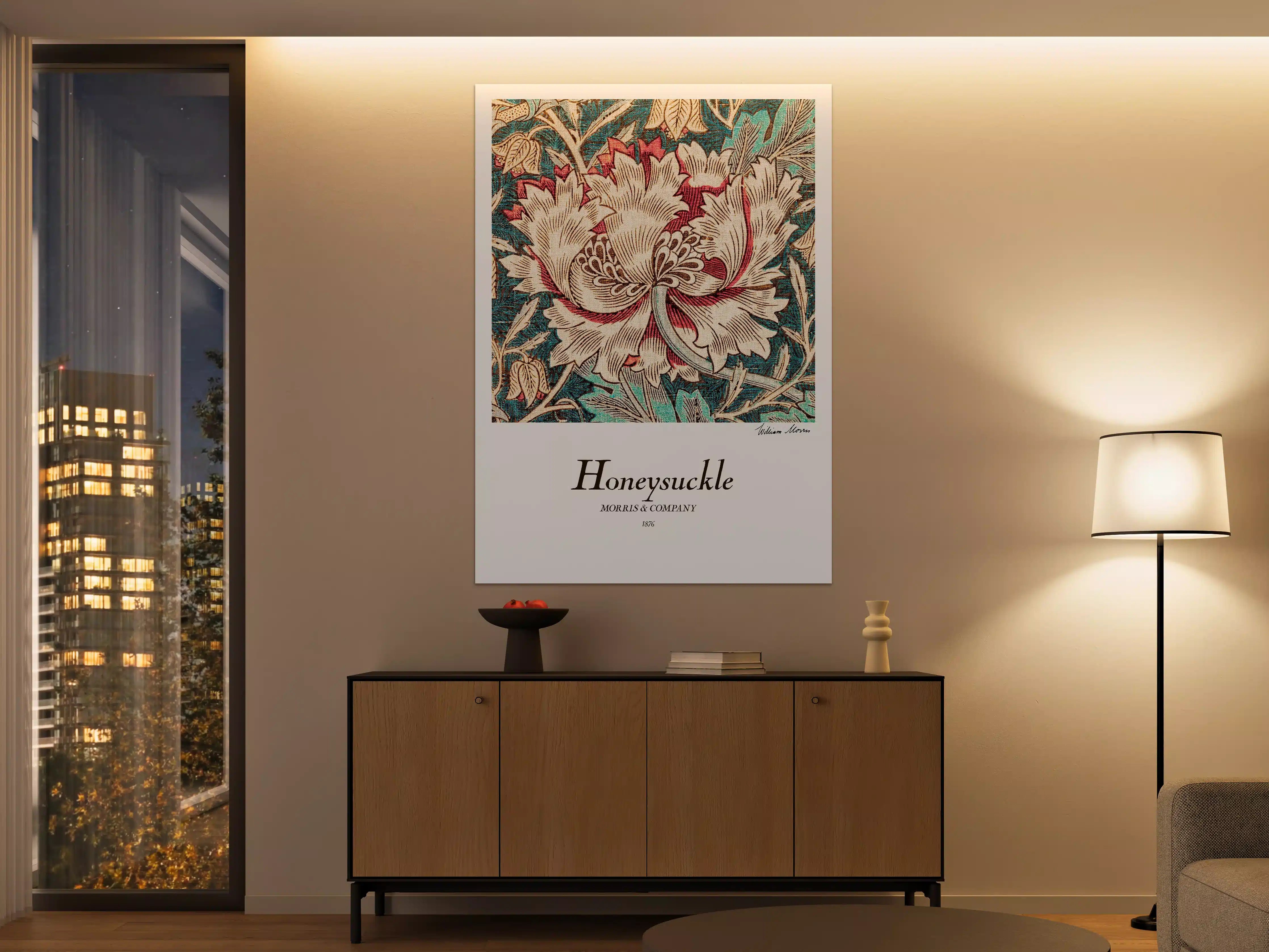 Große Wandbilder - Mosaik Gemälde "Honeysuckle"