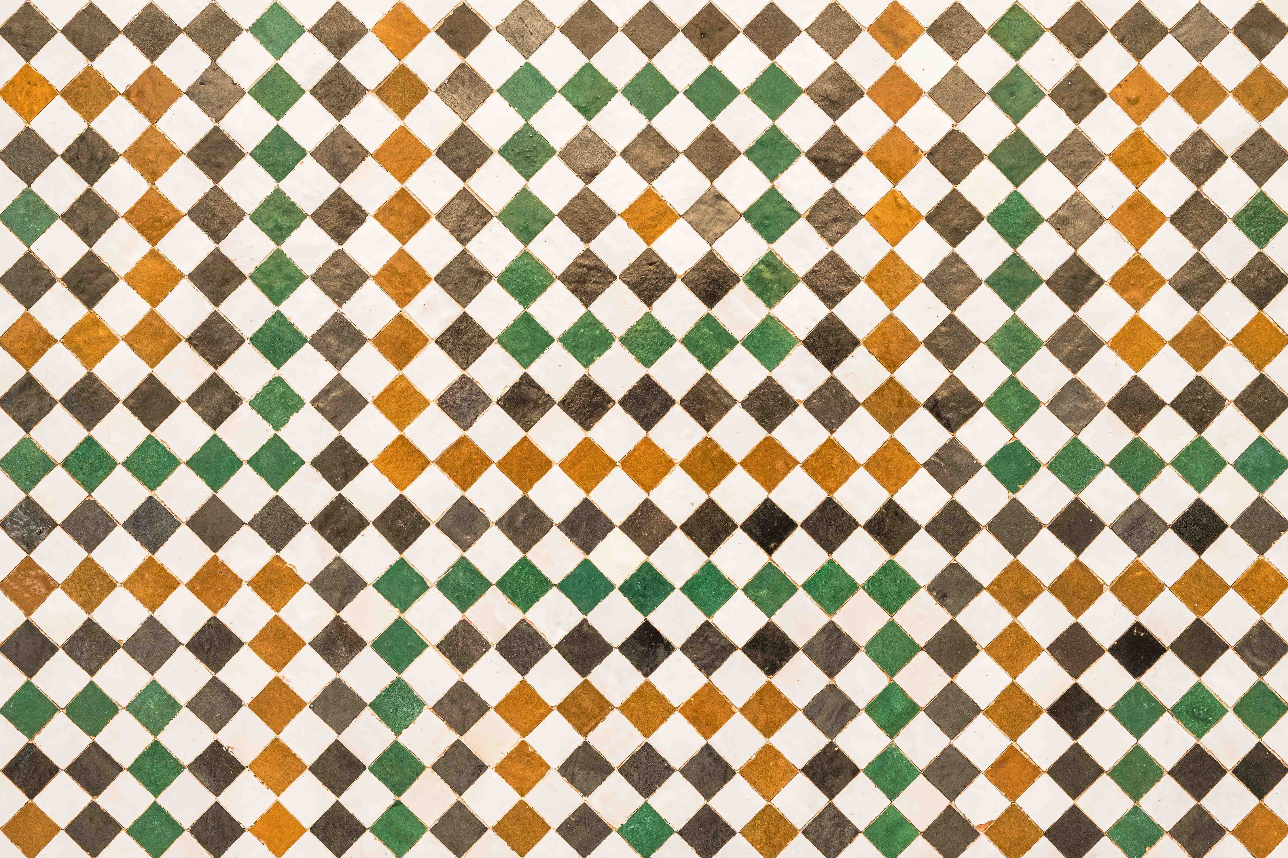 Große Wandbilder-Mosaik Muster in Erdtönen