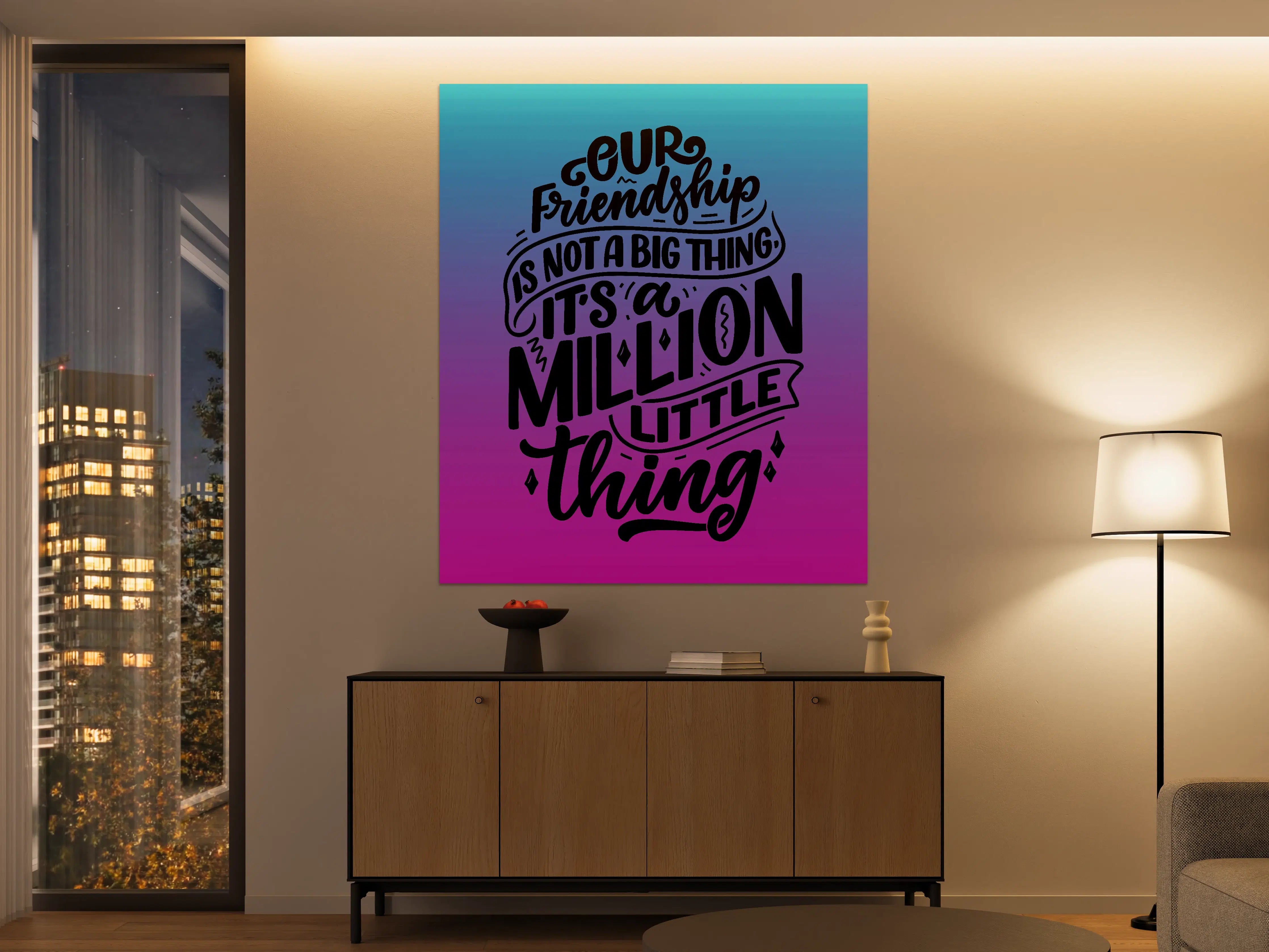 Große Wandbilder - Motiv mit inspirierendem Zitat in kreativer Schrift