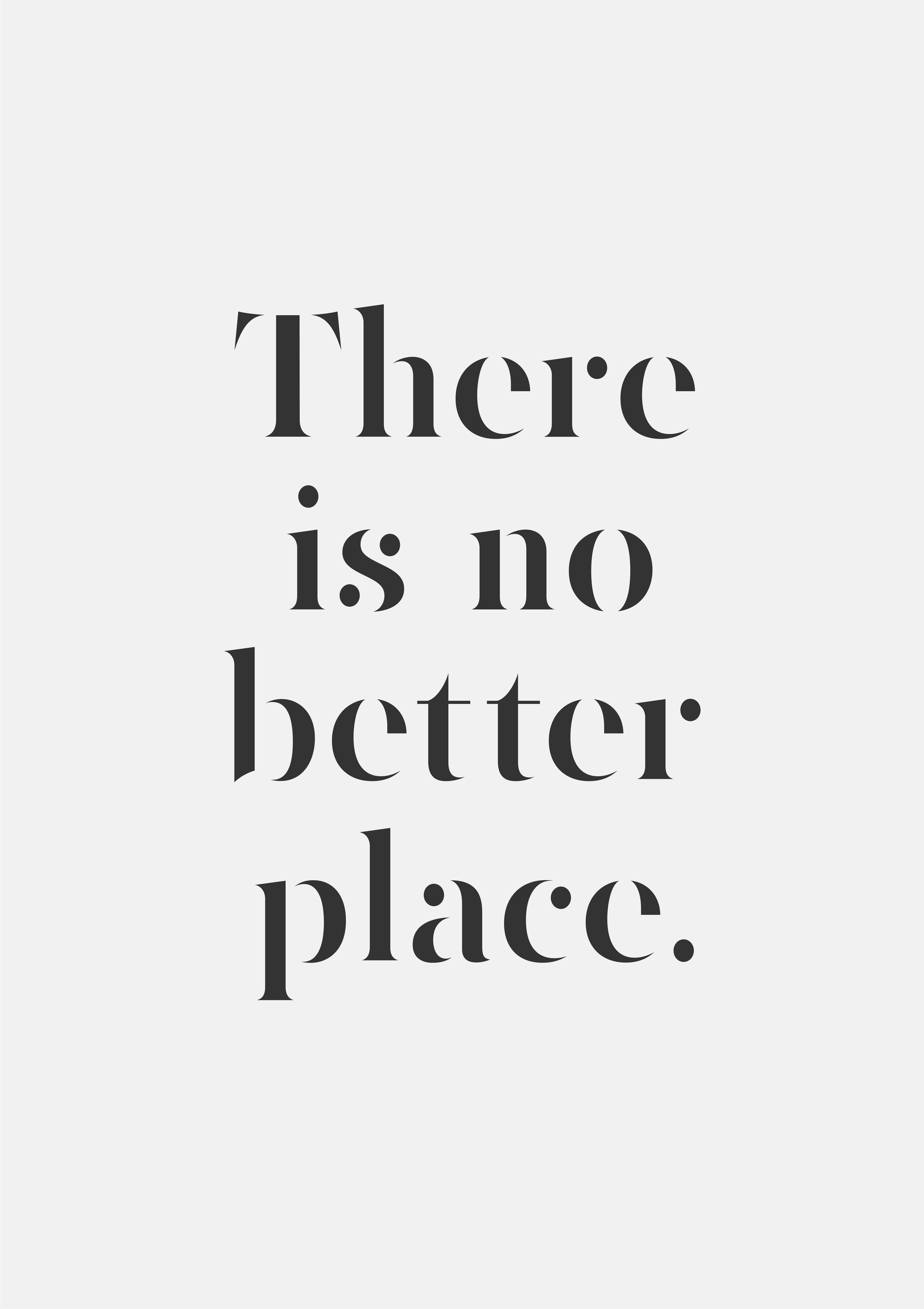 Große Wandbilder-Motivationsposter 'No Better Place'