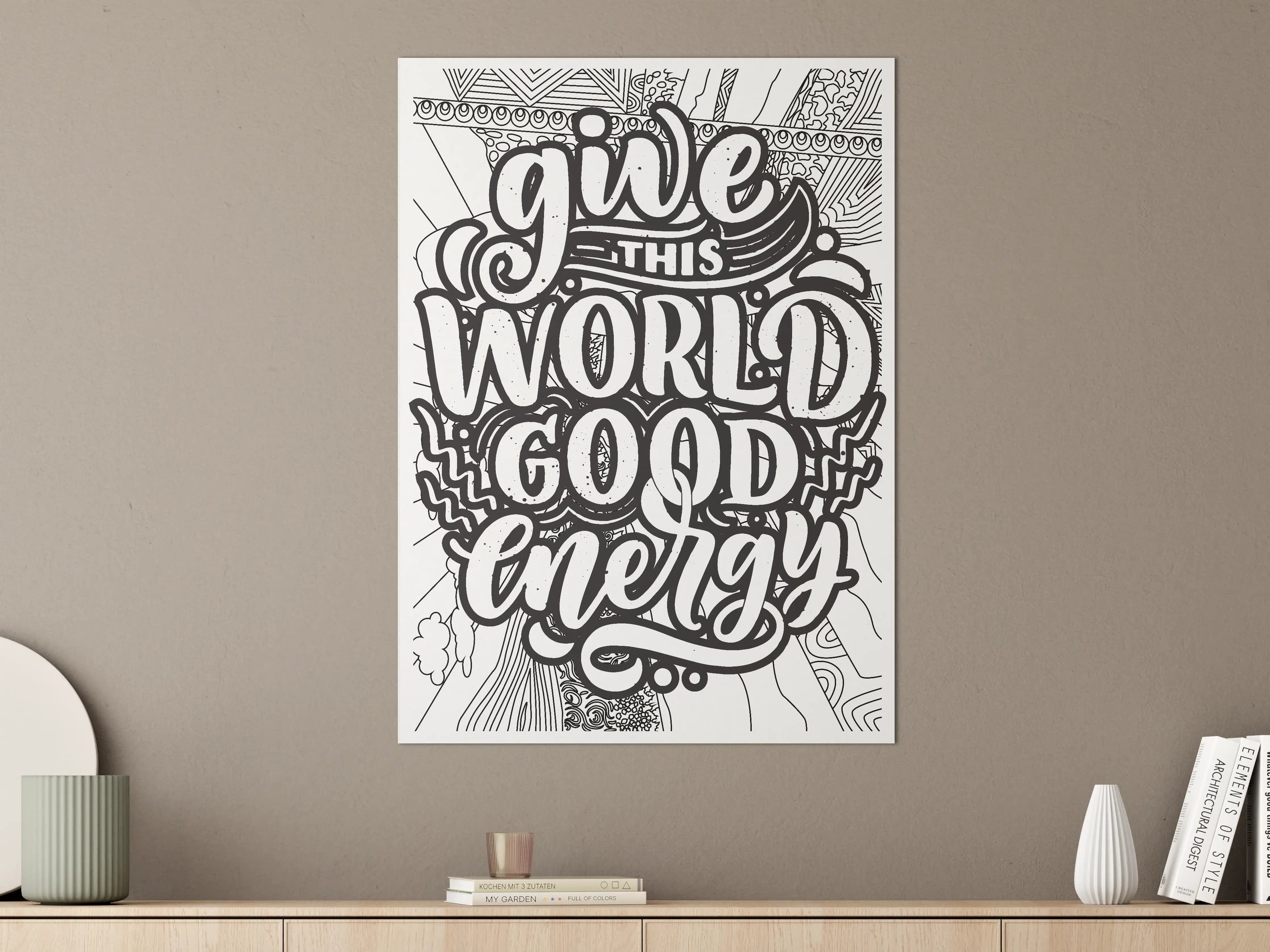 Große Wandbilder - Motivierender Slogan in Handlettering-Style