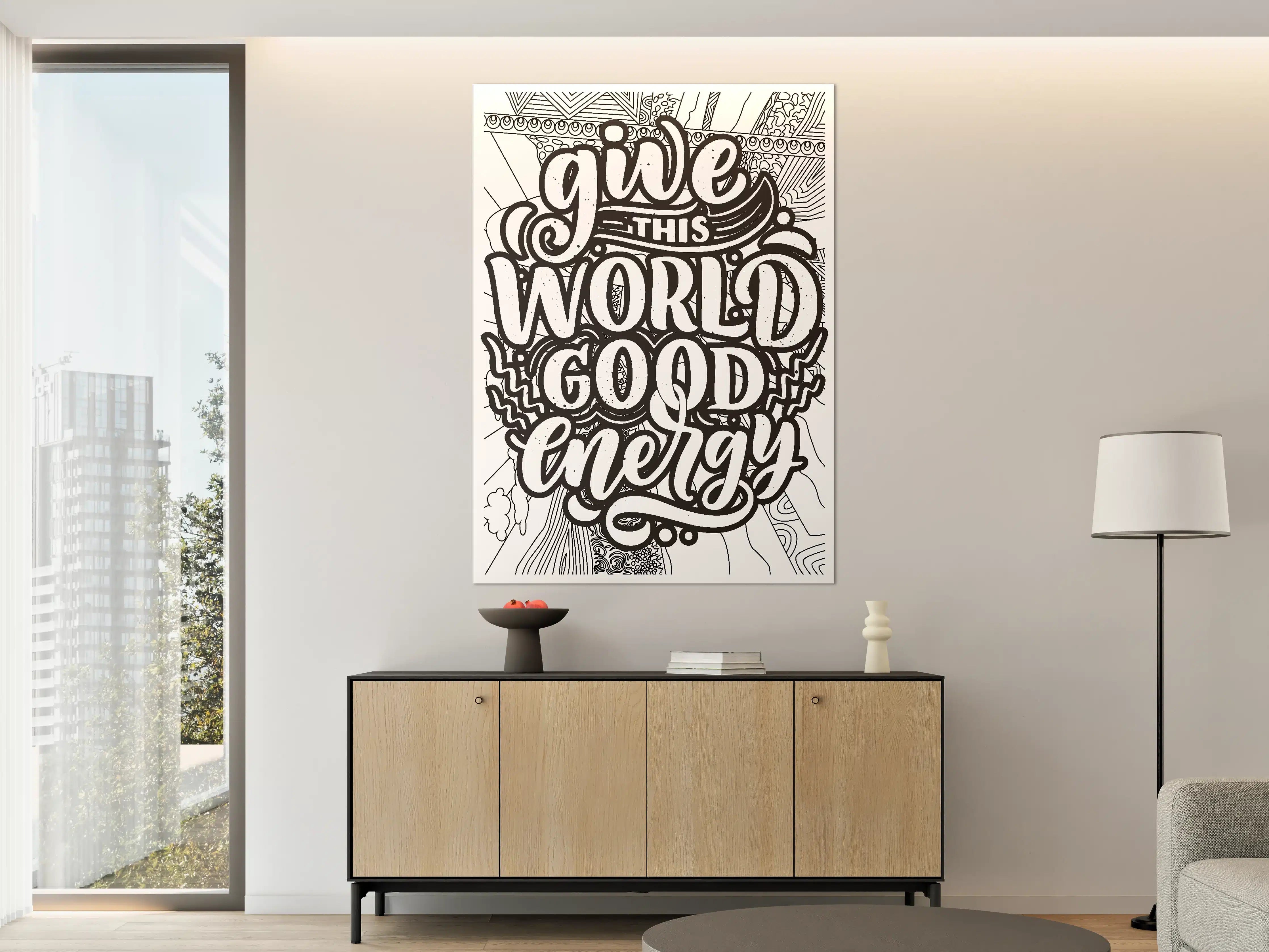 Große Wandbilder - Motivierender Slogan in Handlettering-Style
