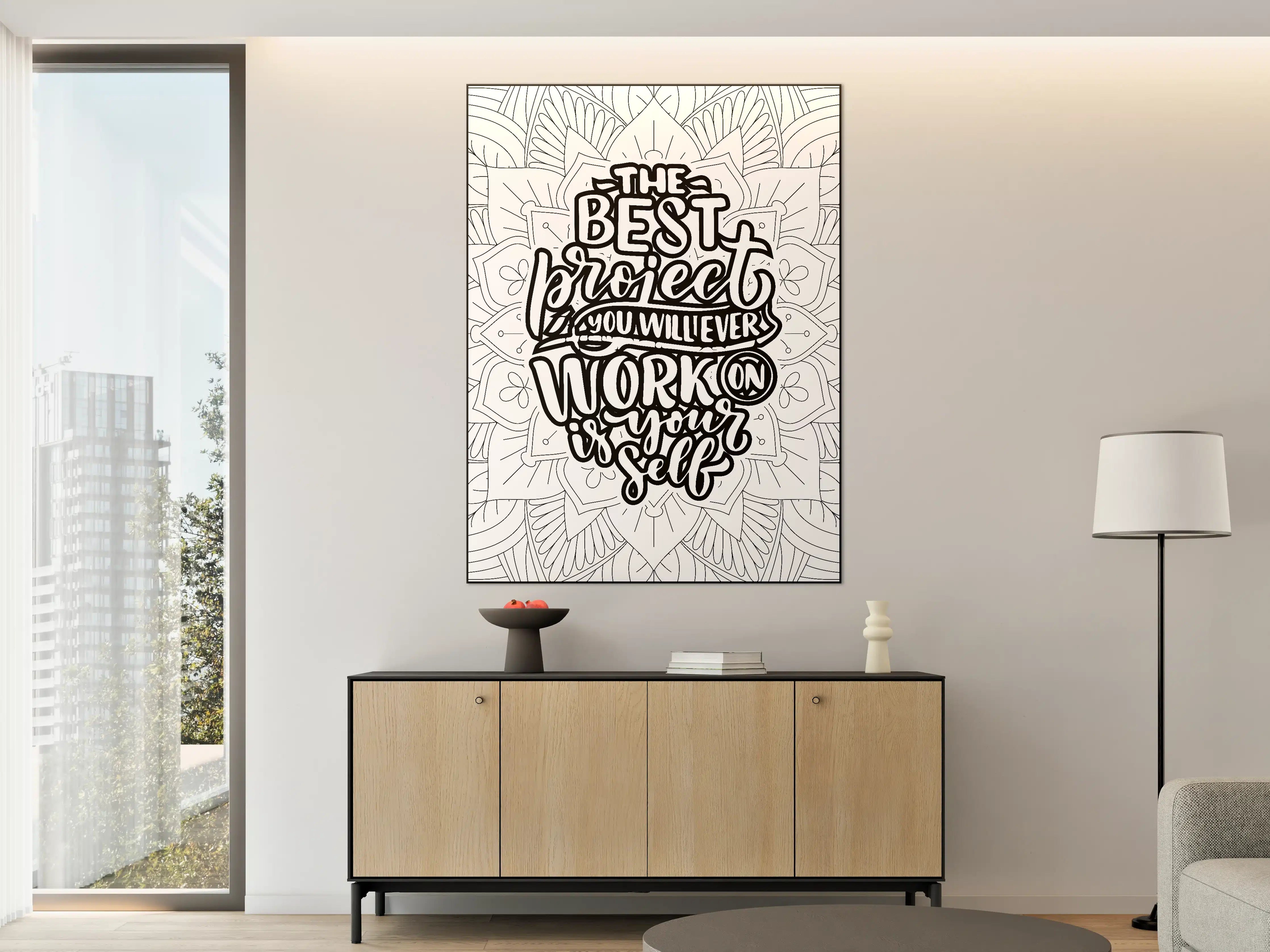 Große Wandbilder - Motivierendes Schwarz-Weiß-Kunstwerk