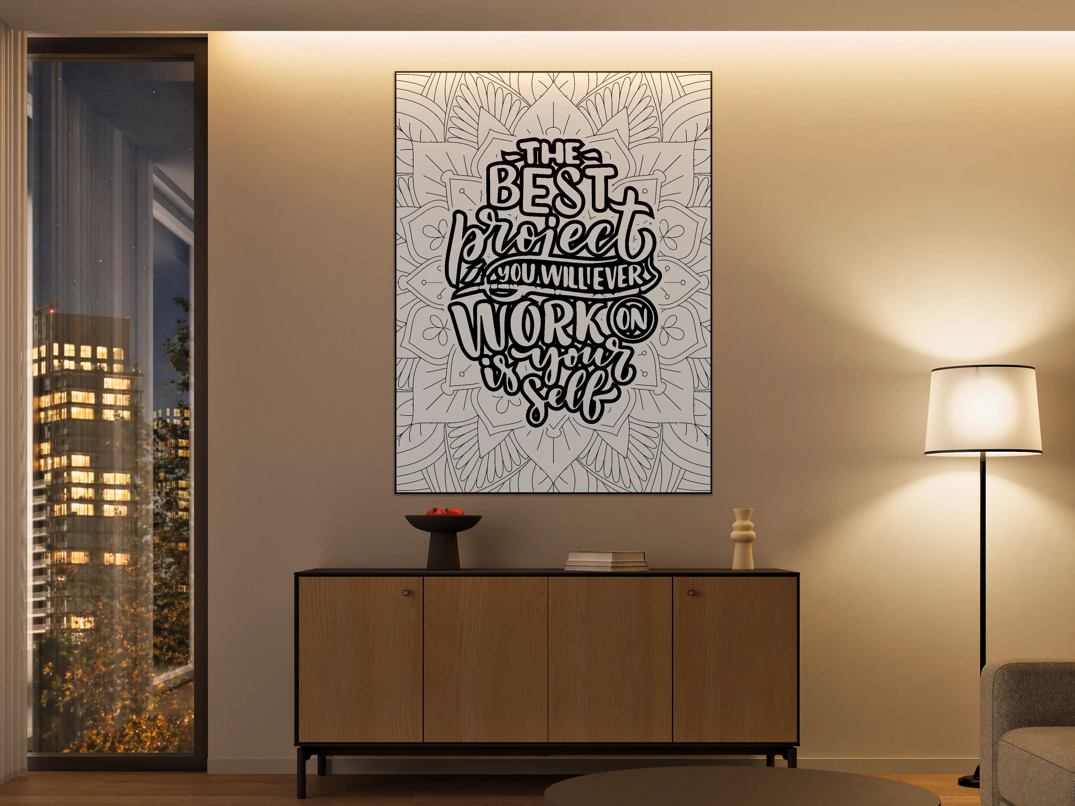 Große Wandbilder - Motivierendes Schwarz-Weiß-Kunstwerk