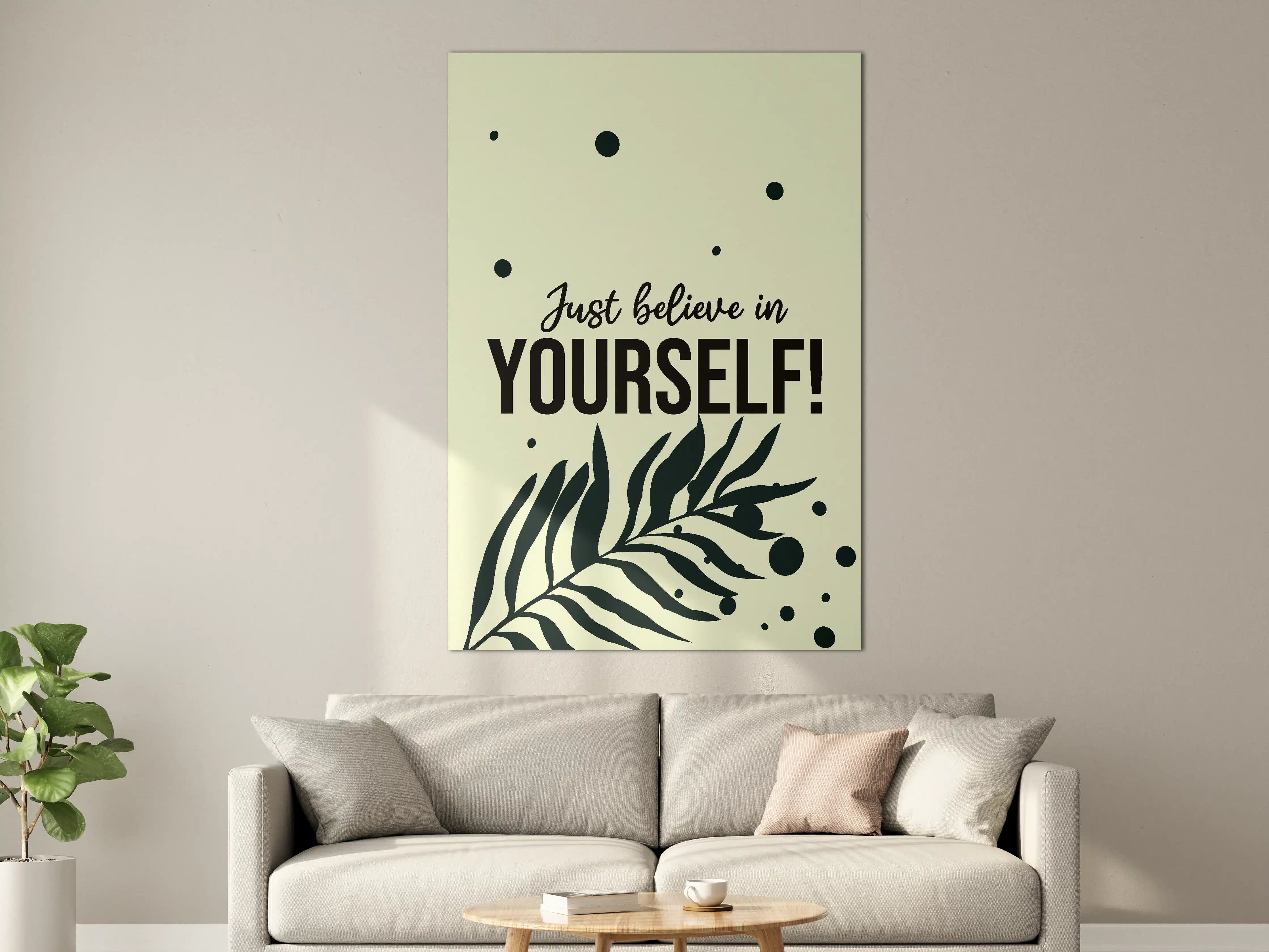 Große Wandbilder - Motivierendes Spruchdesign in Pastell