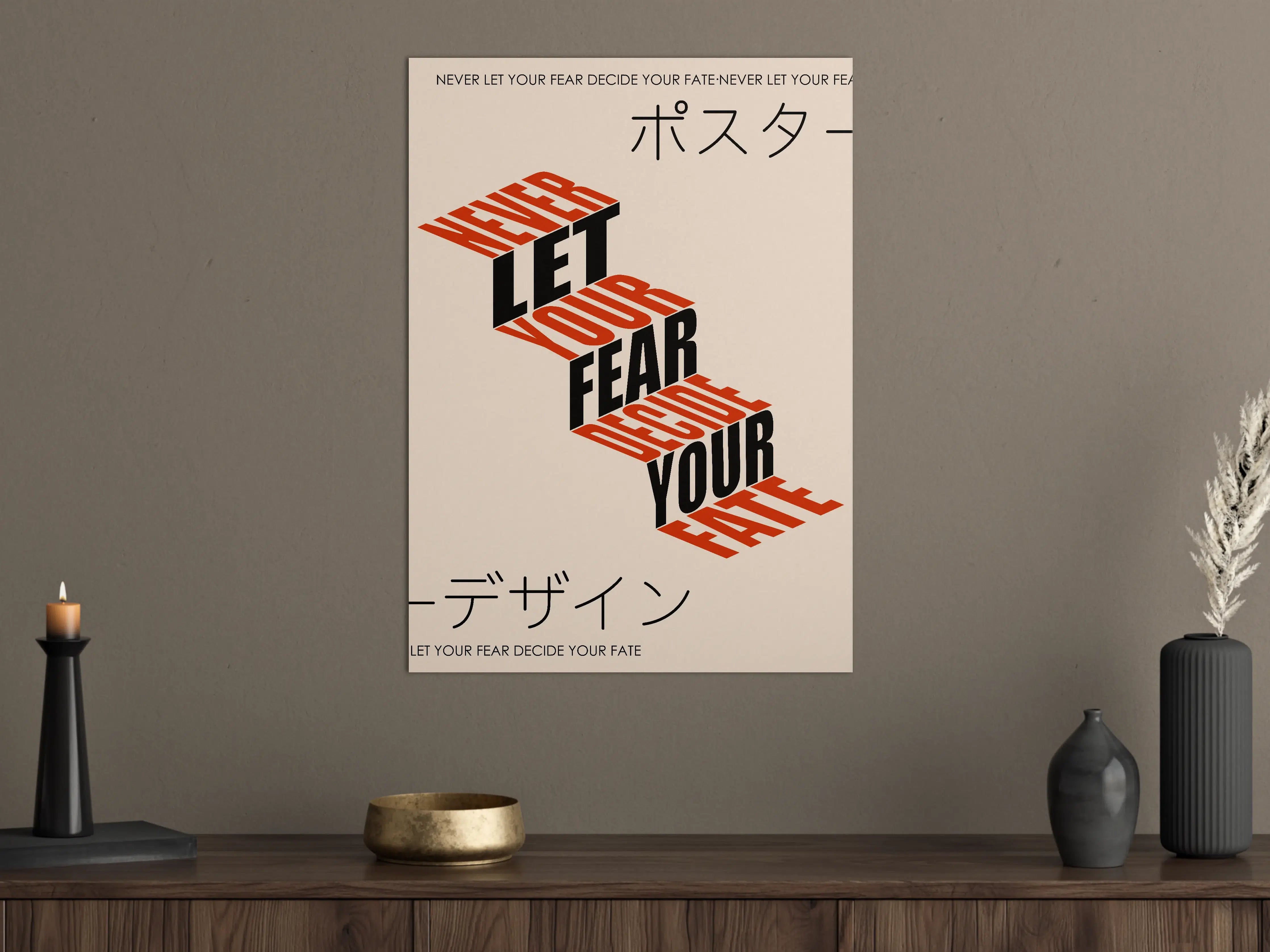 Große Wandbilder - Motivierendes Zitat mit eindrucksvoller Typografie