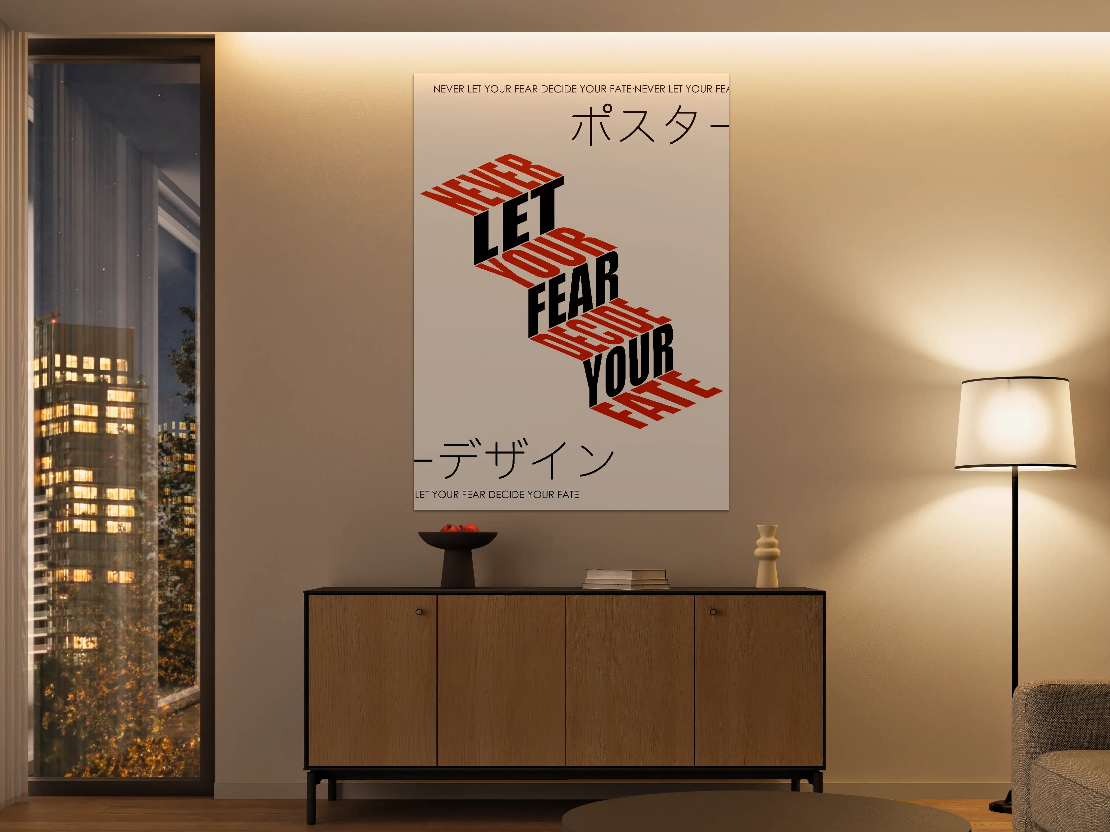 Große Wandbilder - Motivierendes Zitat mit eindrucksvoller Typografie