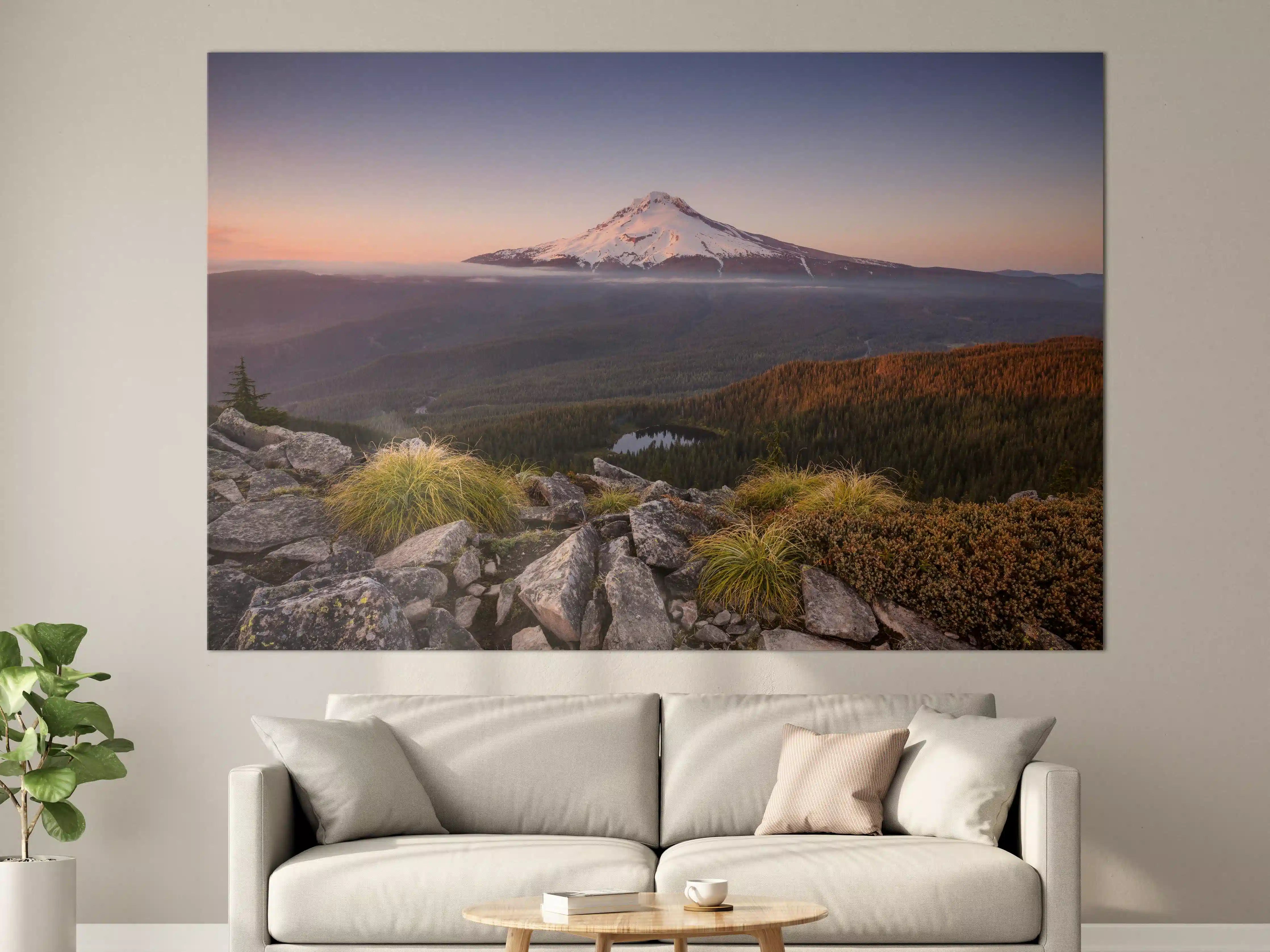 Große Wandbilder - Mount Hood Winterdämmerung