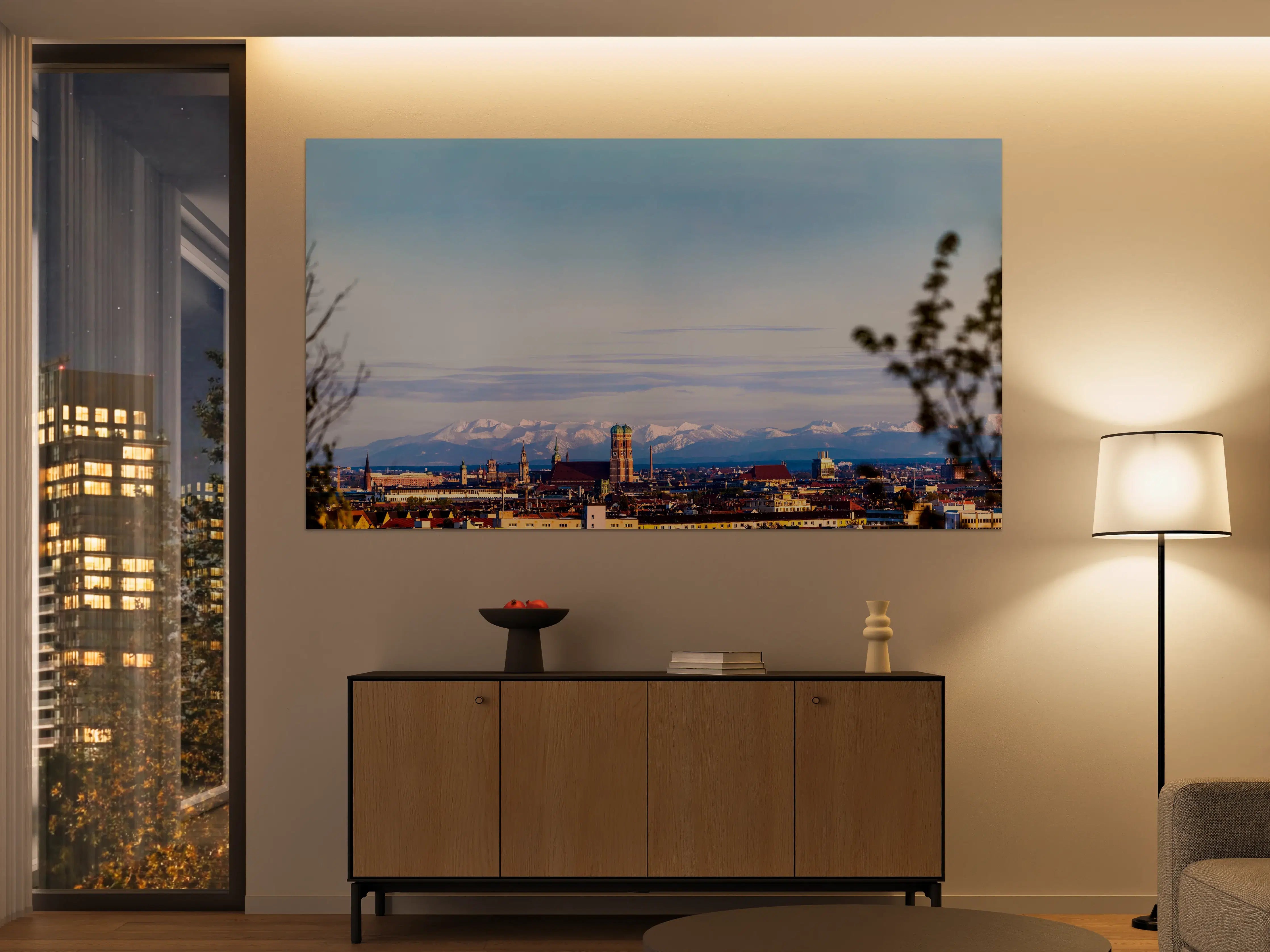 Große Wandbilder - München Alpen Panorama