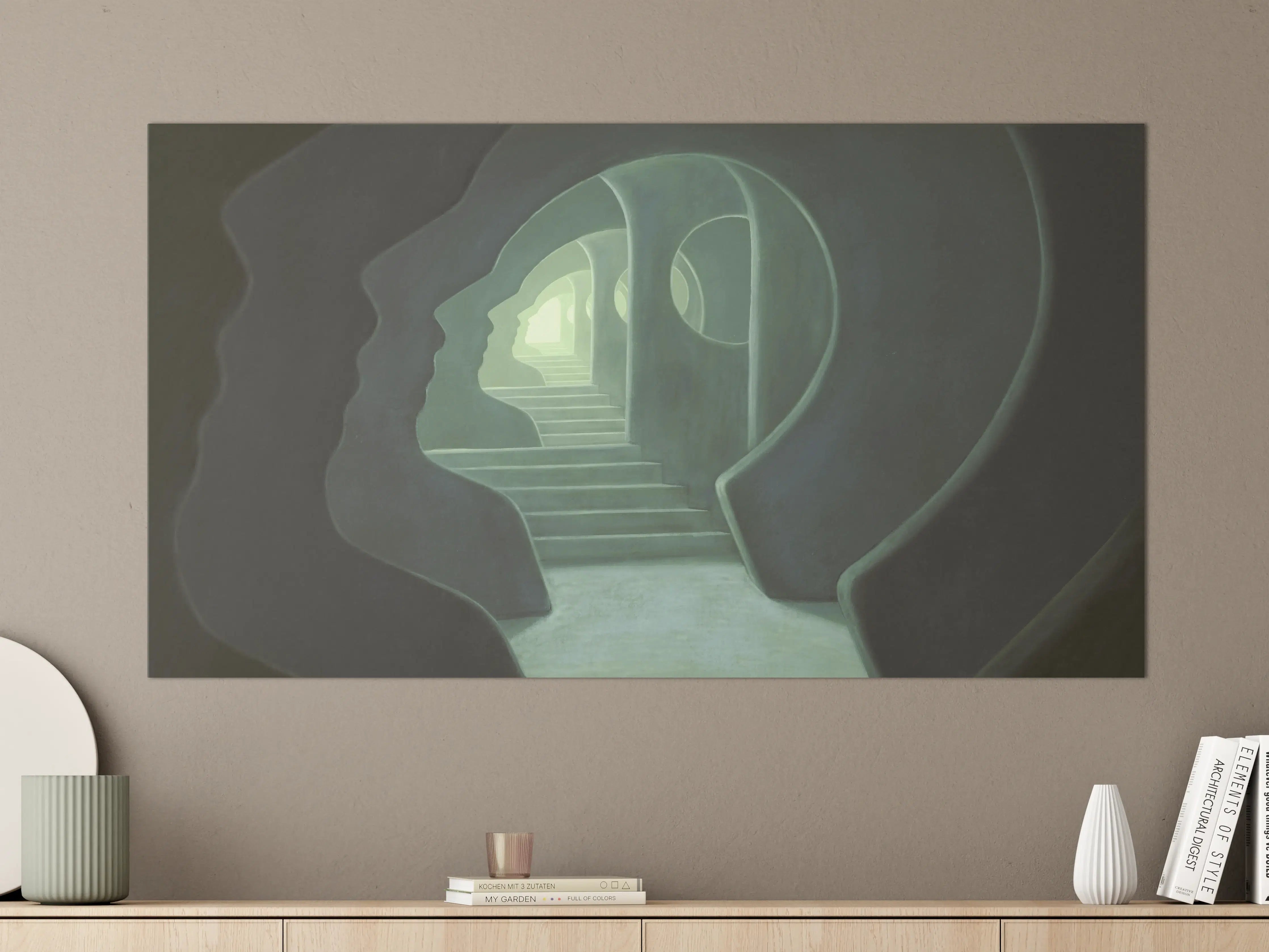 Große Wandbilder - Mysteriöses Türrahmen