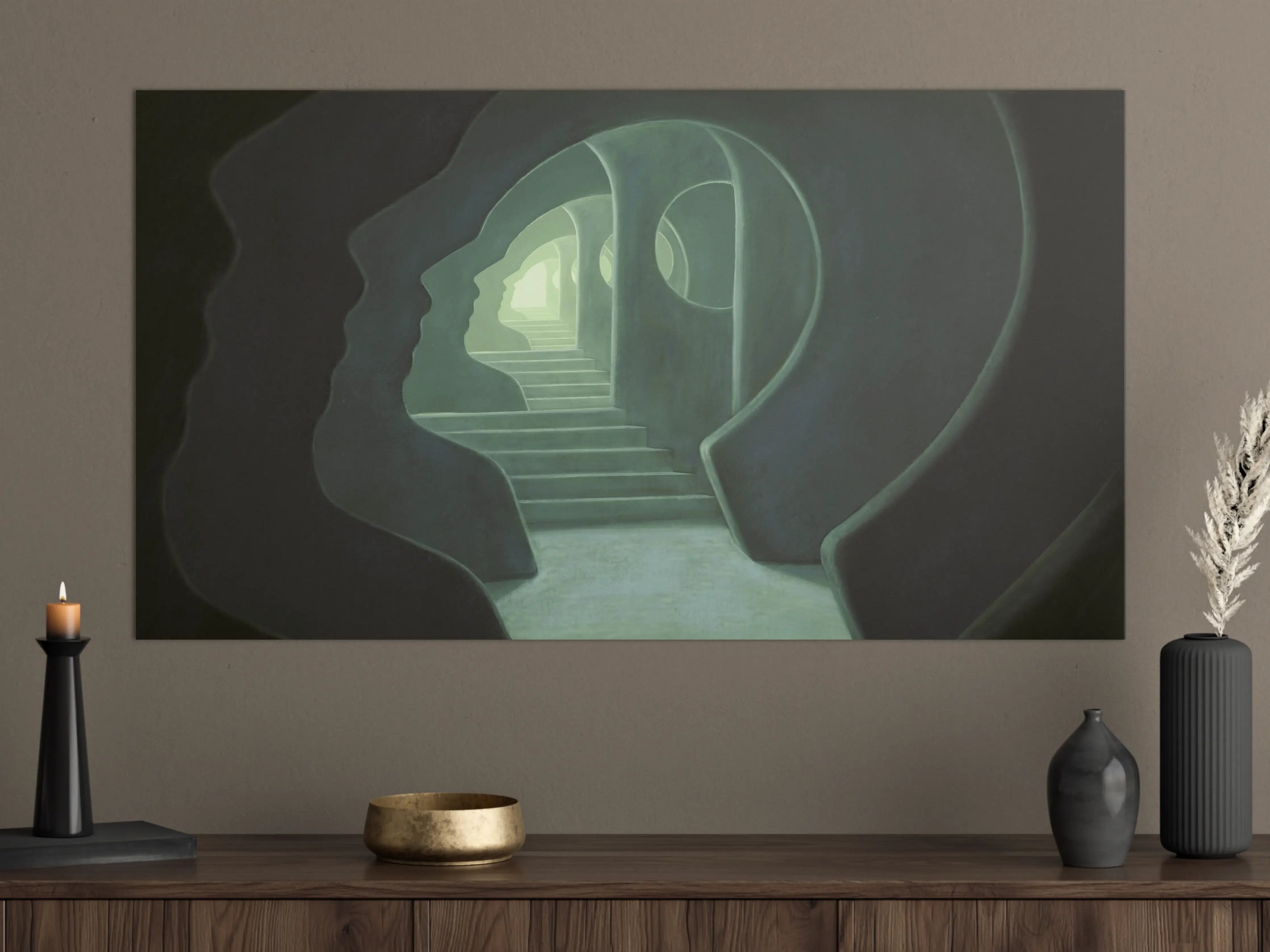 Große Wandbilder - Mysteriöses Türrahmen