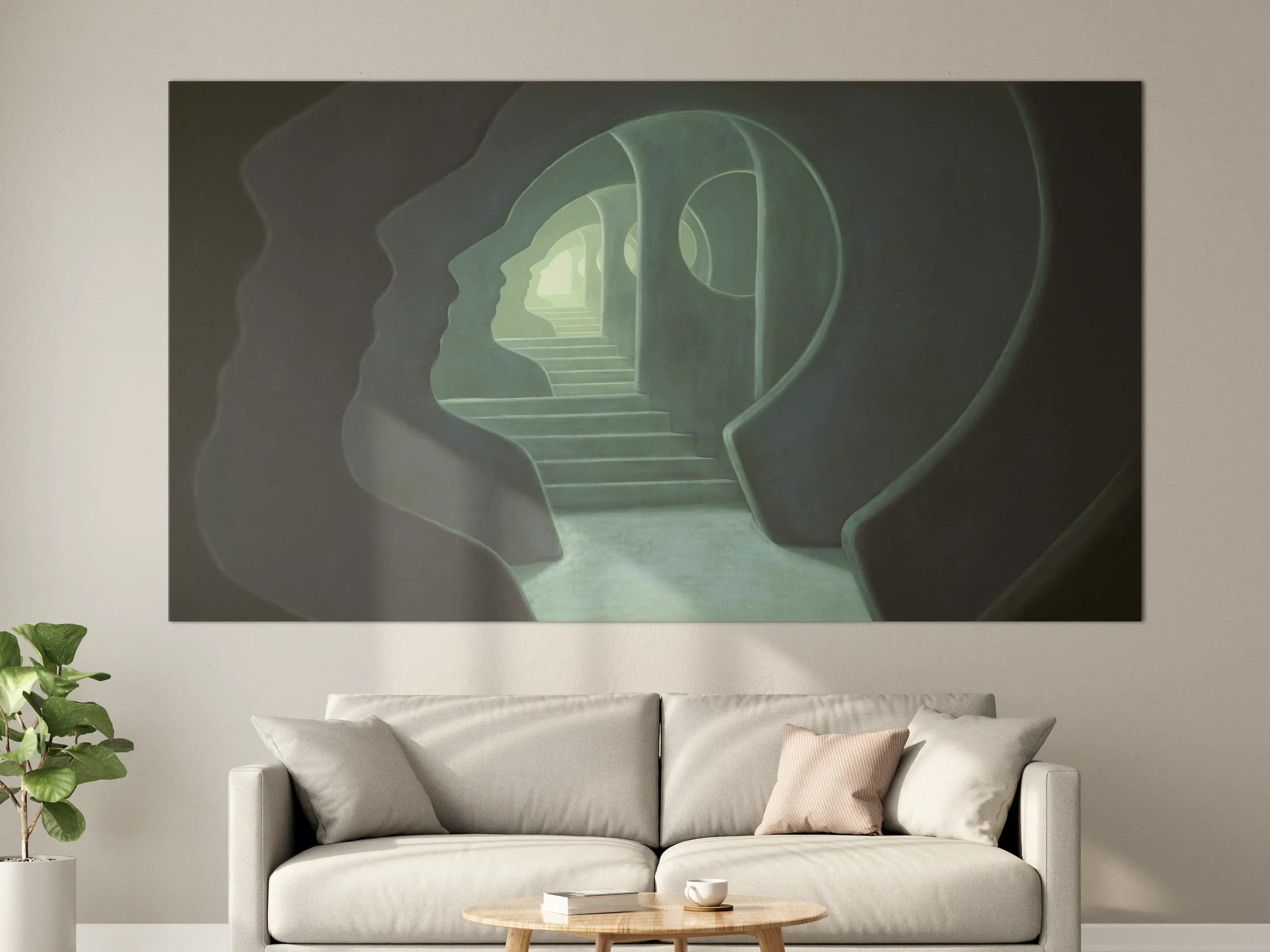 Große Wandbilder - Mysteriöses Türrahmen