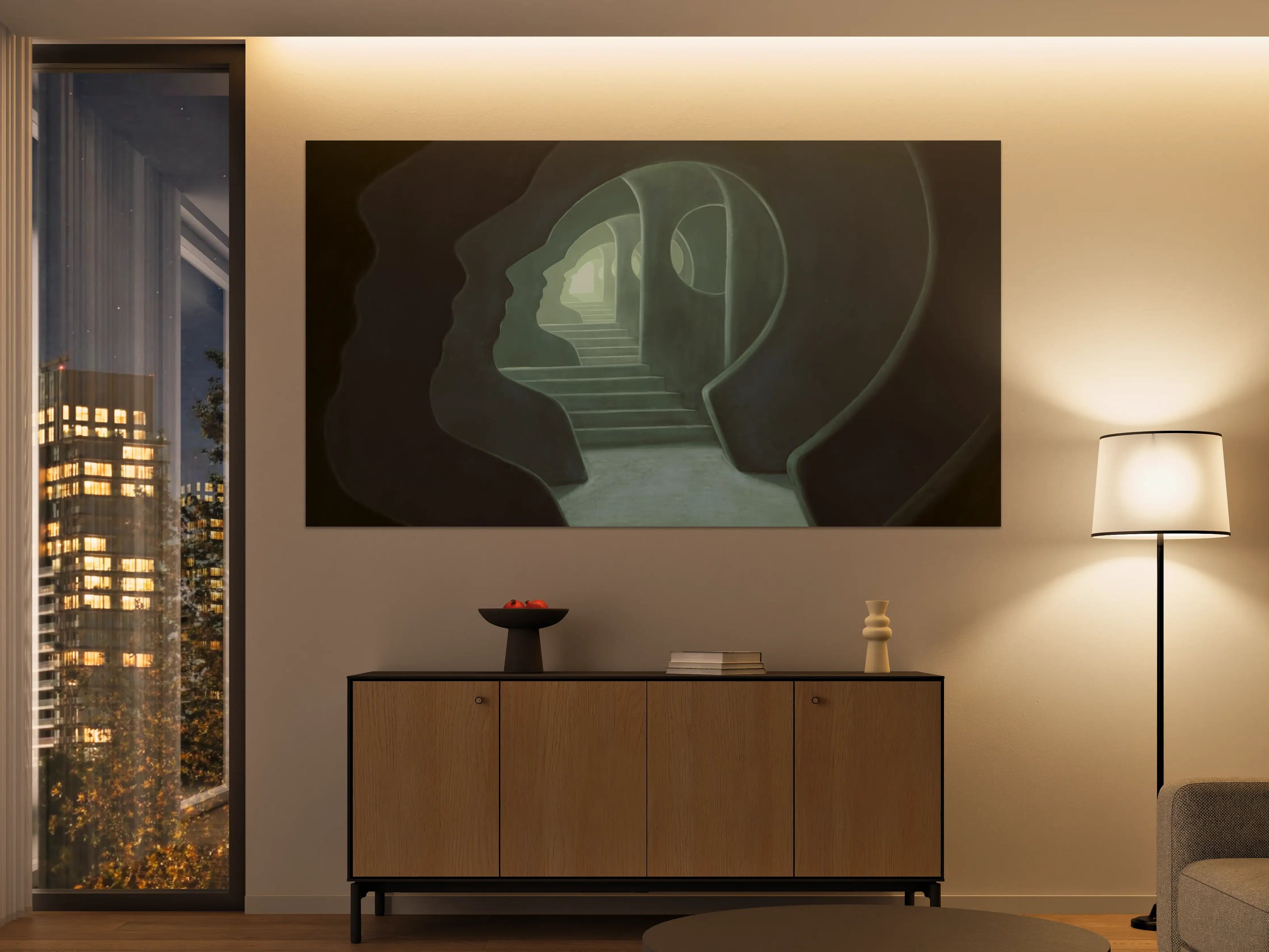 Große Wandbilder - Mysteriöses Türrahmen