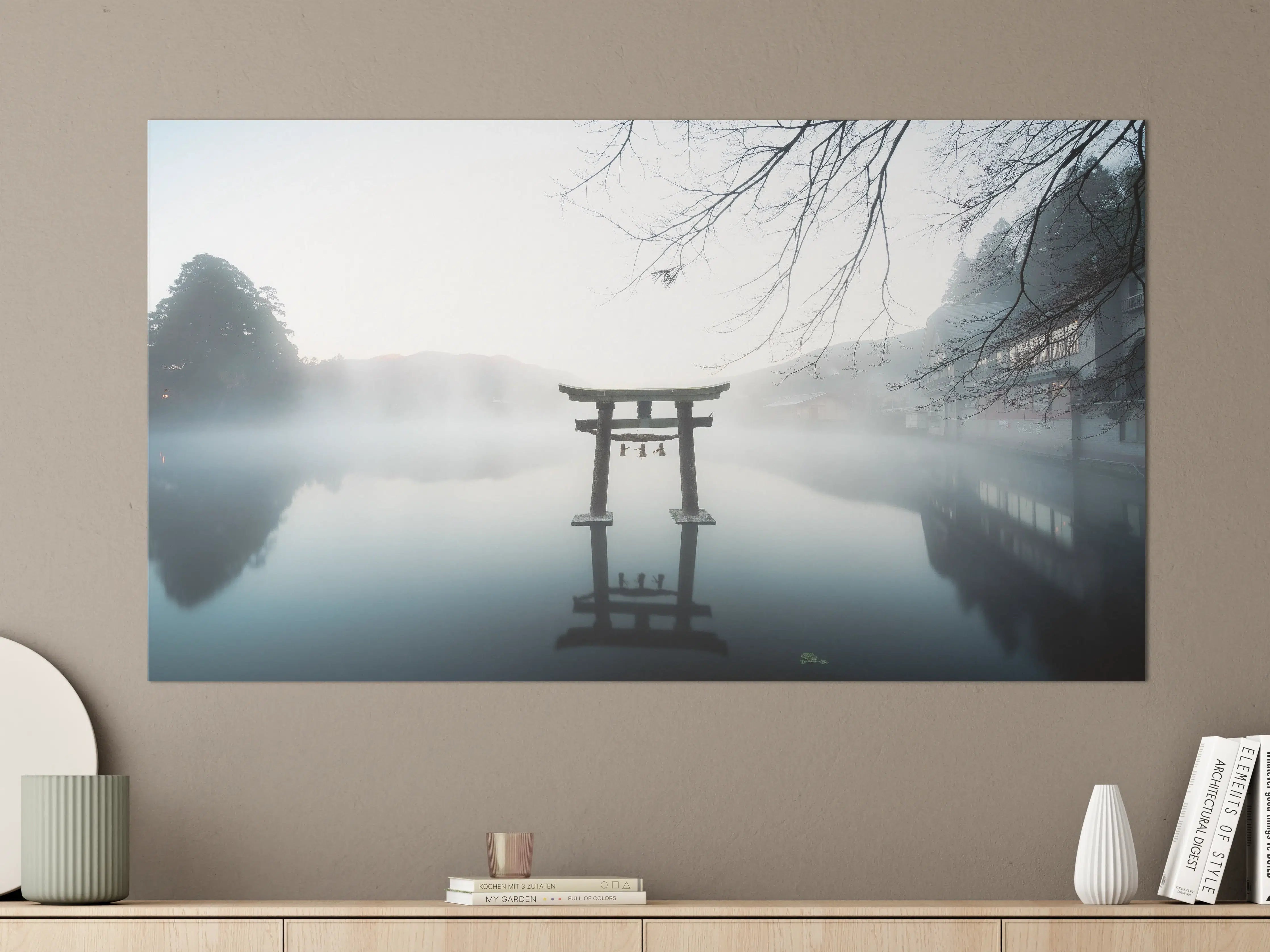 Große Wandbilder - Mystische Japanische Torii am Morgen