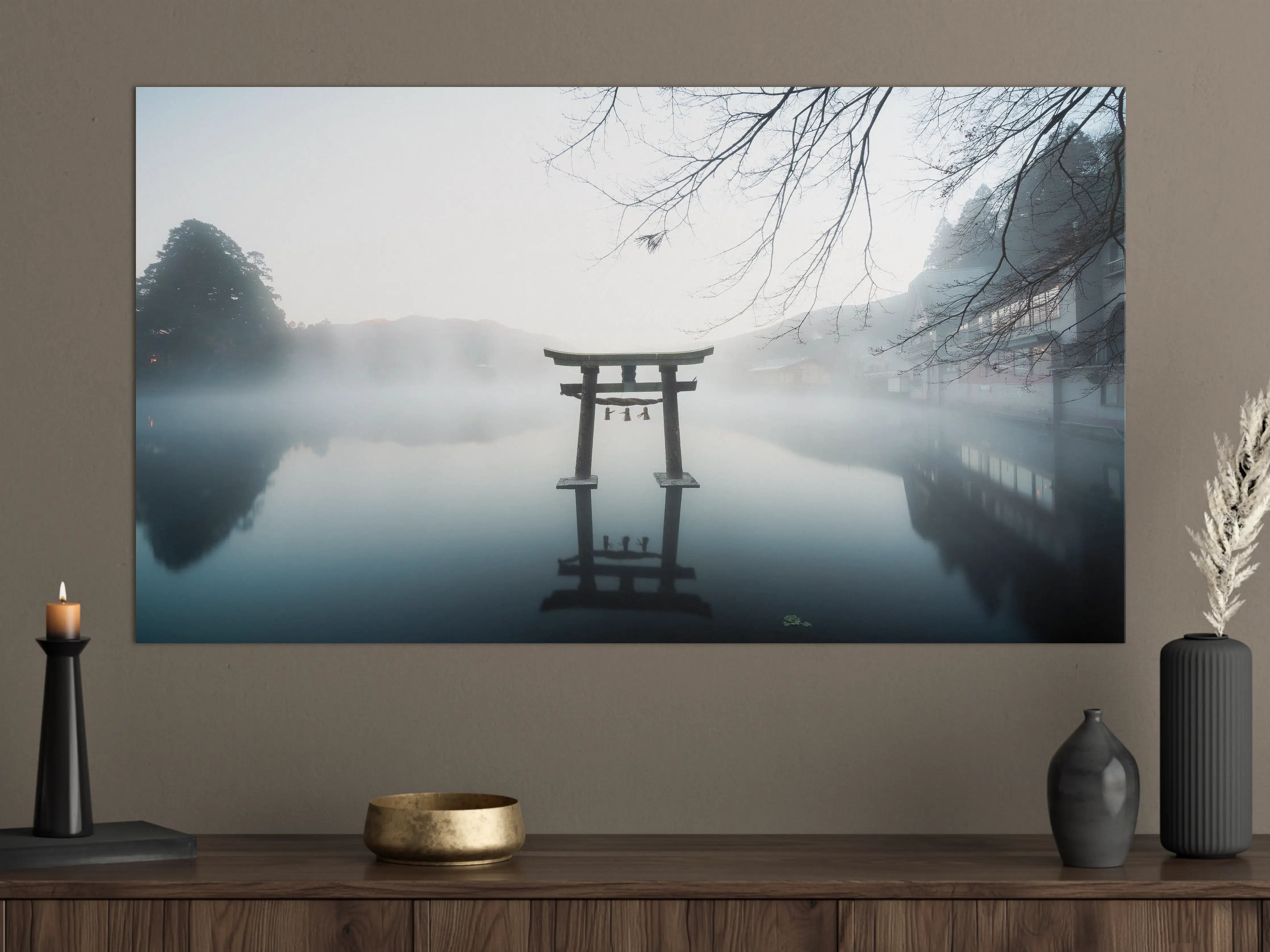 Große Wandbilder - Mystische Japanische Torii am Morgen