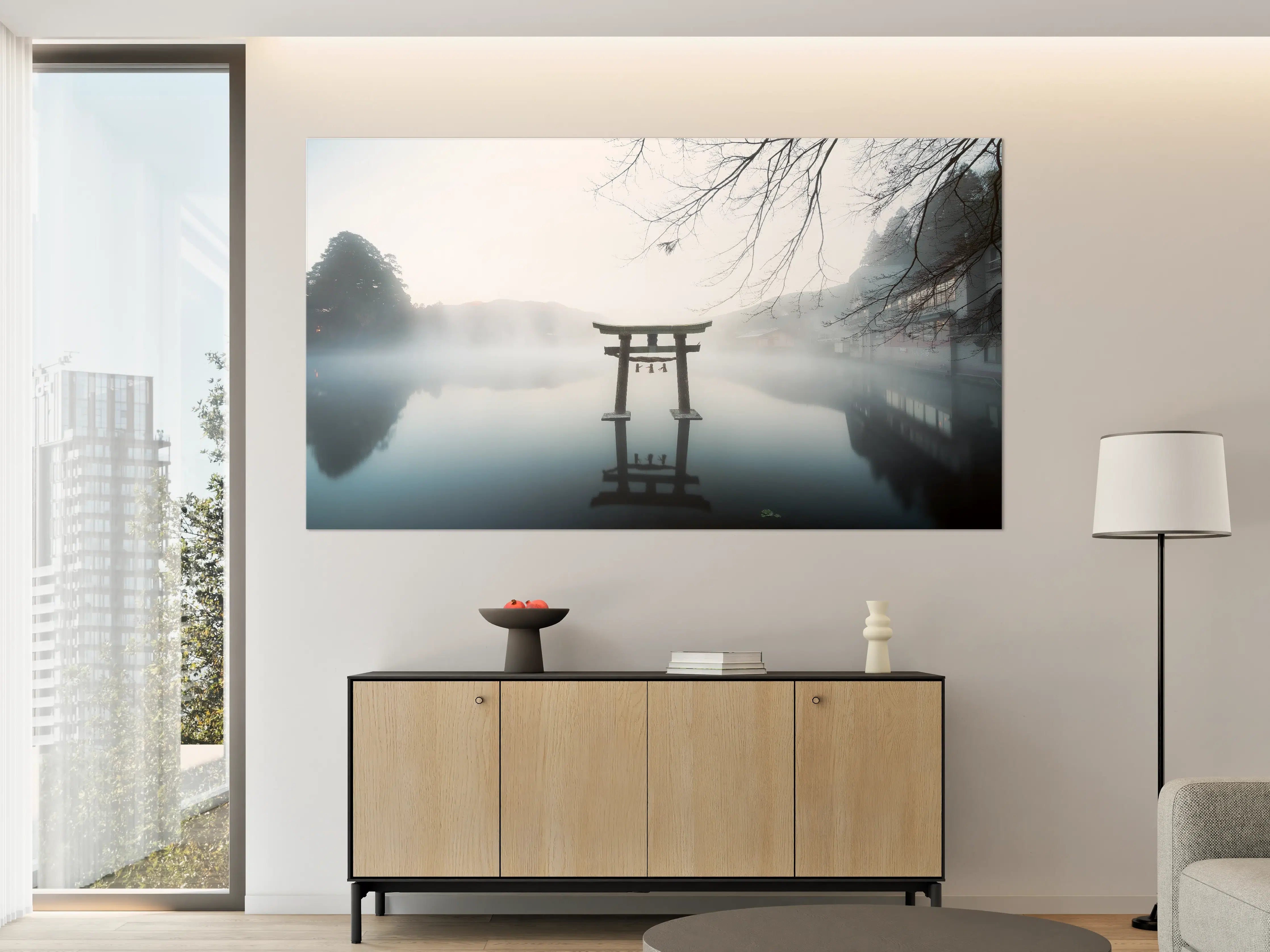 Große Wandbilder - Mystische Japanische Torii am Morgen