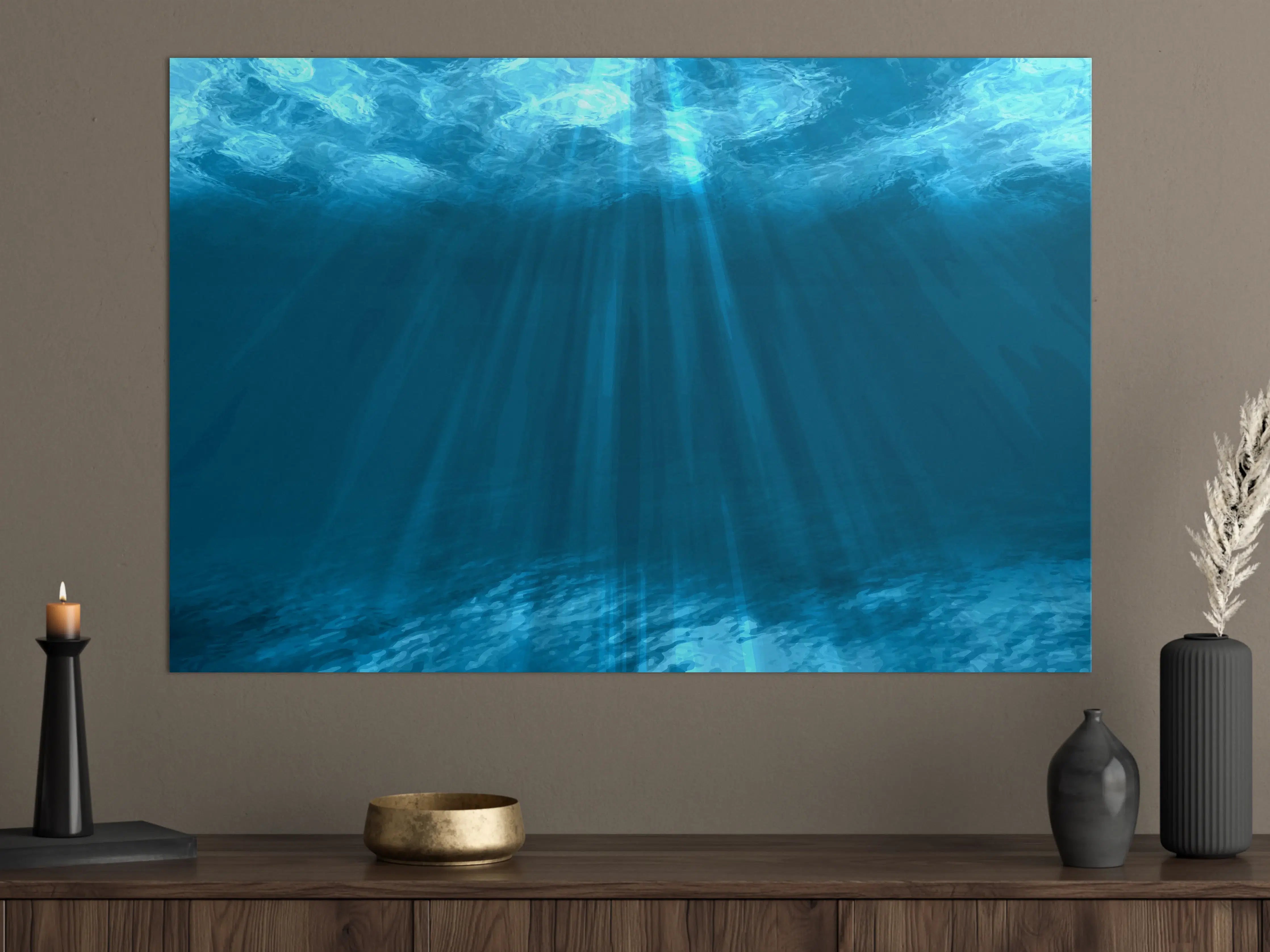 Große Wandbilder - Mystische Unterwasserwelt Blau