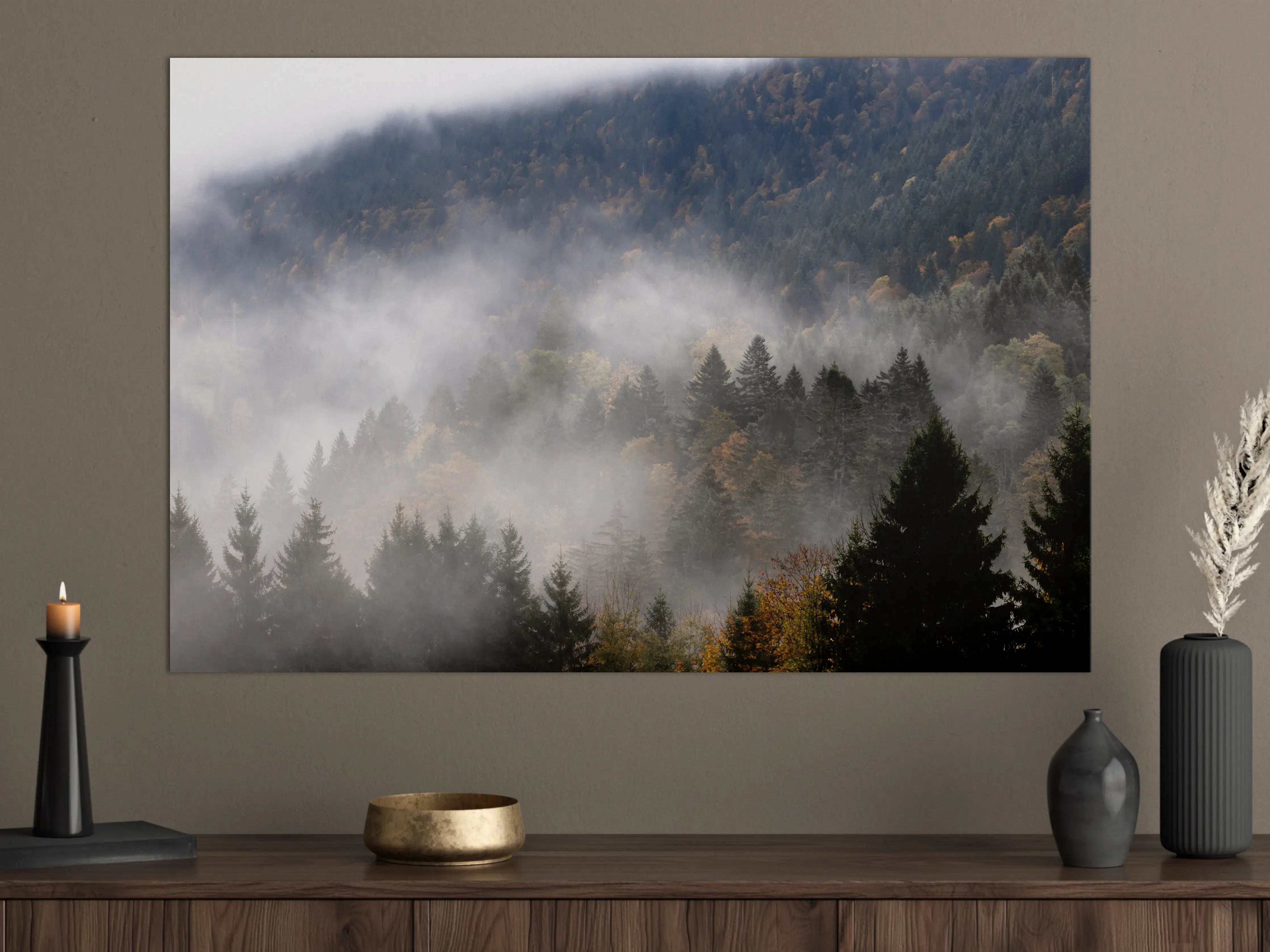 Große Wandbilder - Mystischer Nebel im Wald