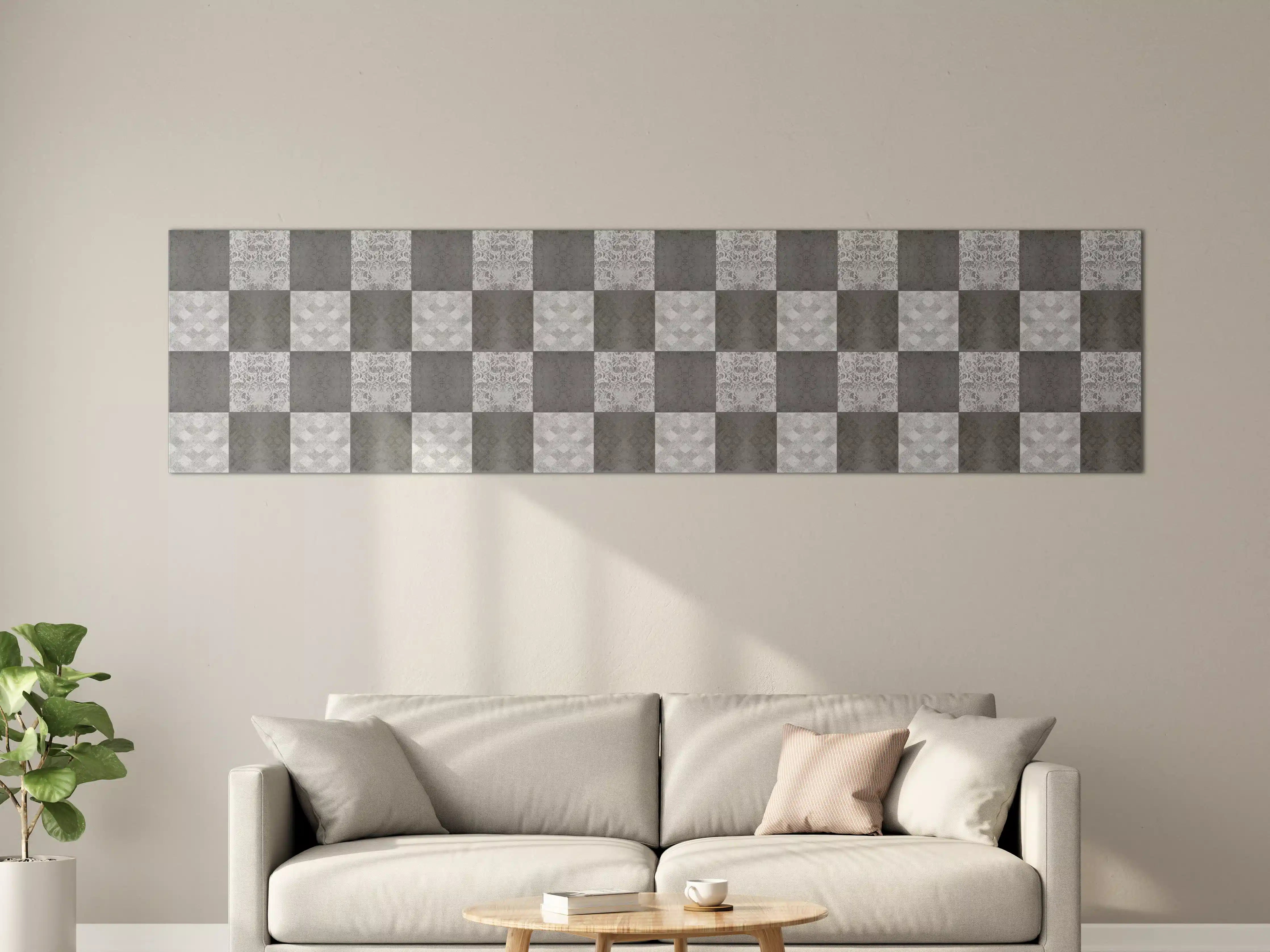 Große Wandbilder - Nahtlose dunkle Vintage Fliesen