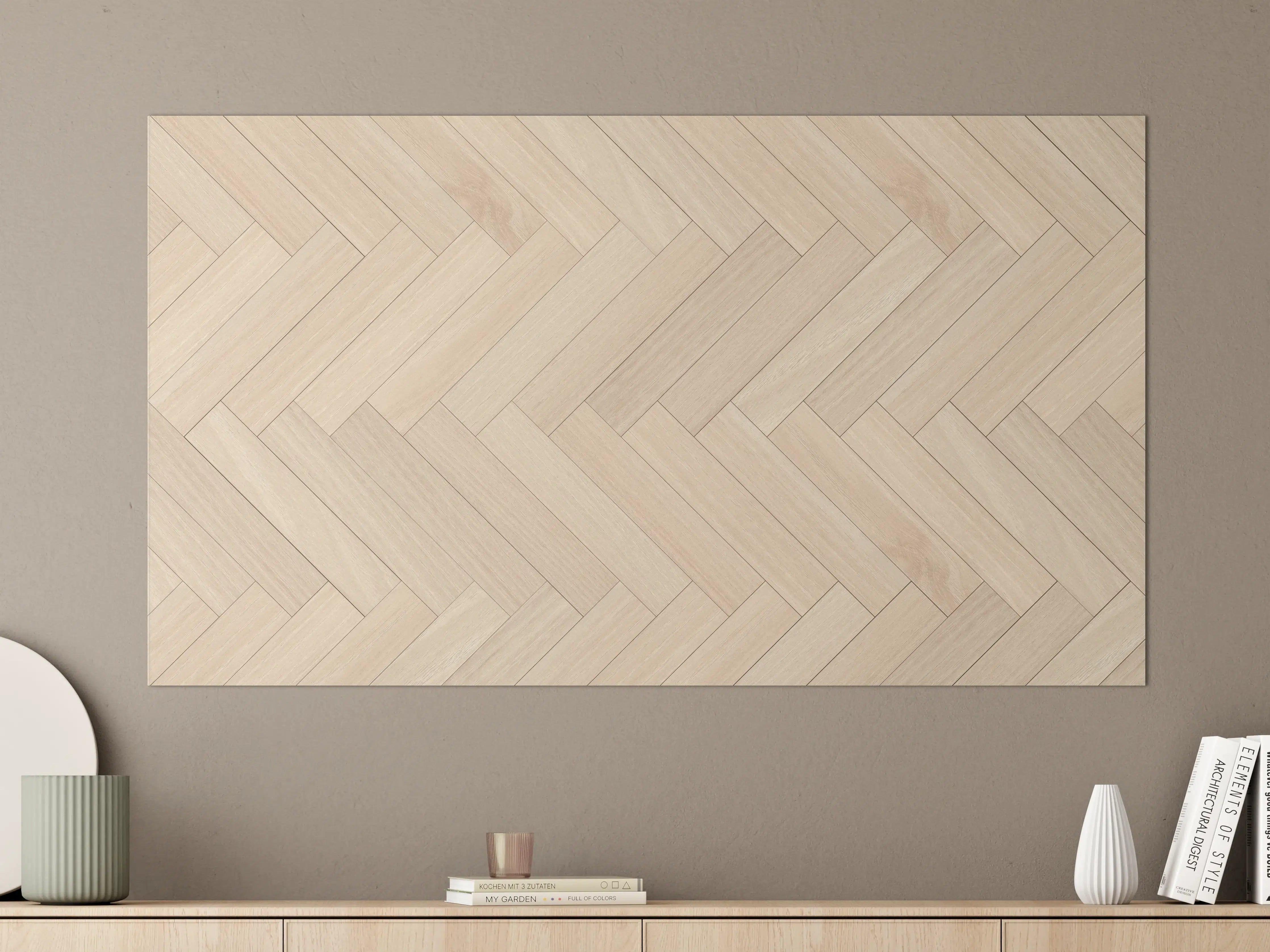 Große Wandbilder - Natürliche Holztextur - Beige