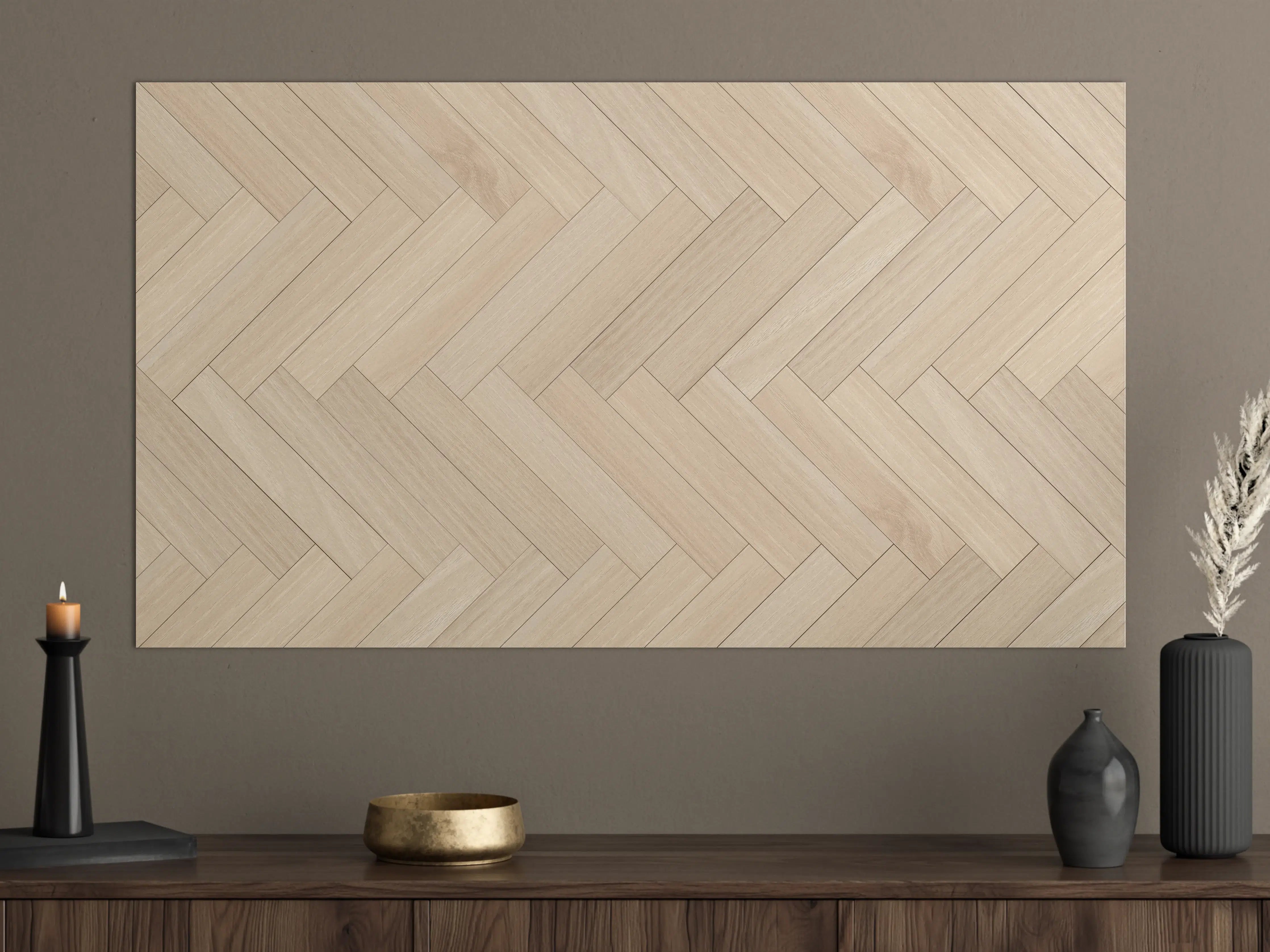 Große Wandbilder - Natürliche Holztextur - Beige