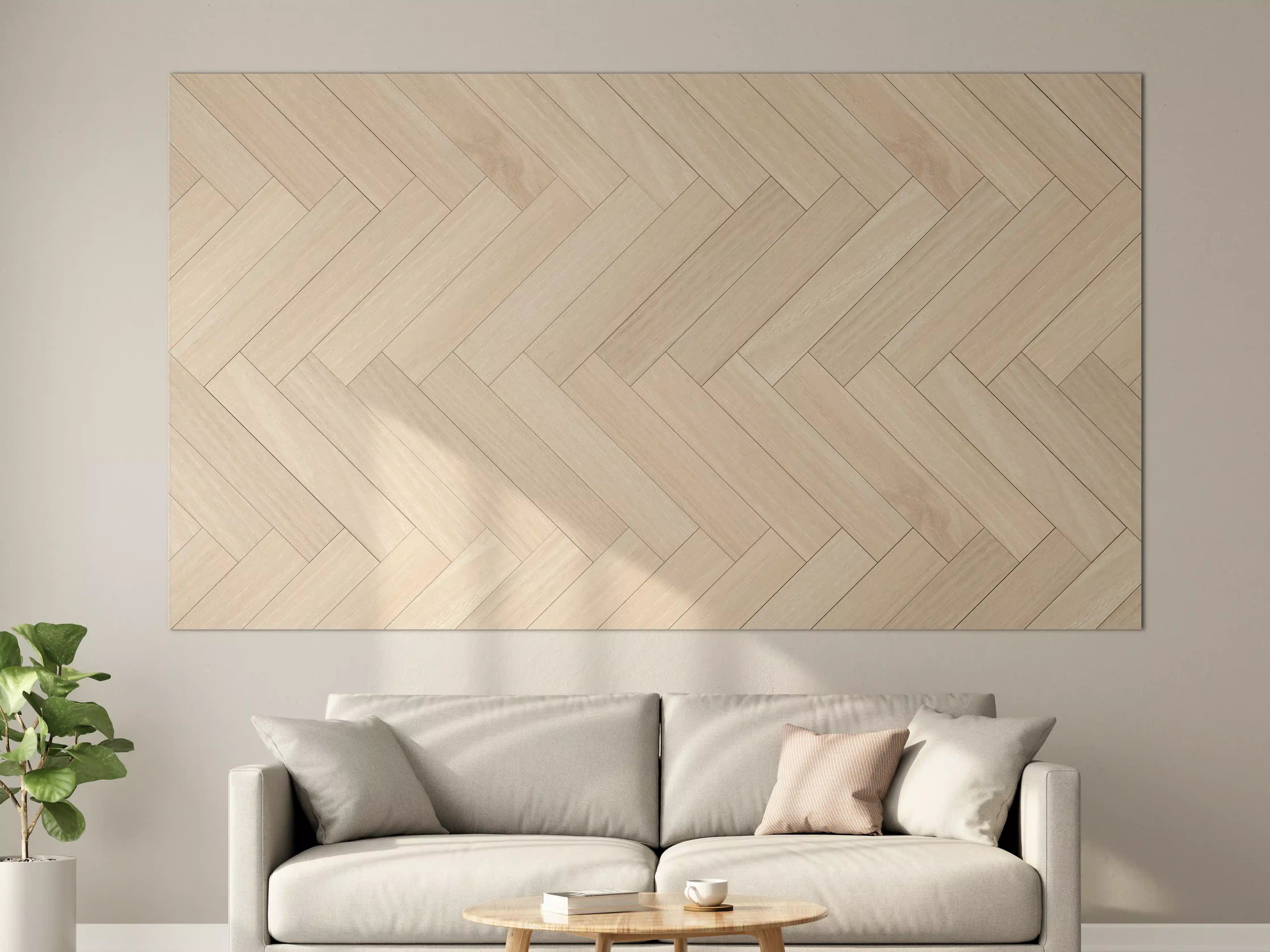 Große Wandbilder - Natürliche Holztextur - Beige