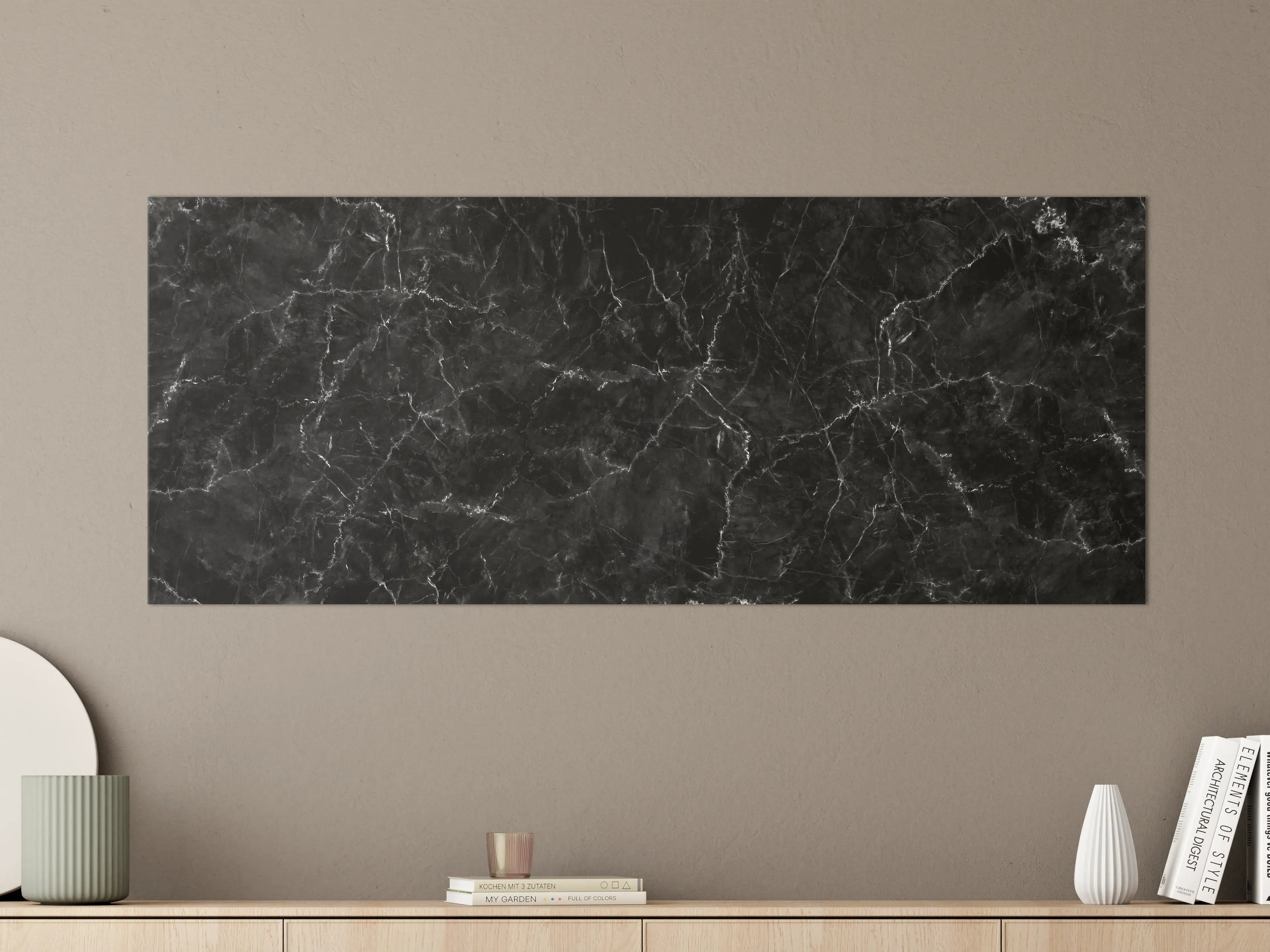 Große Wandbilder - Natürlicher schwarzer Marmor