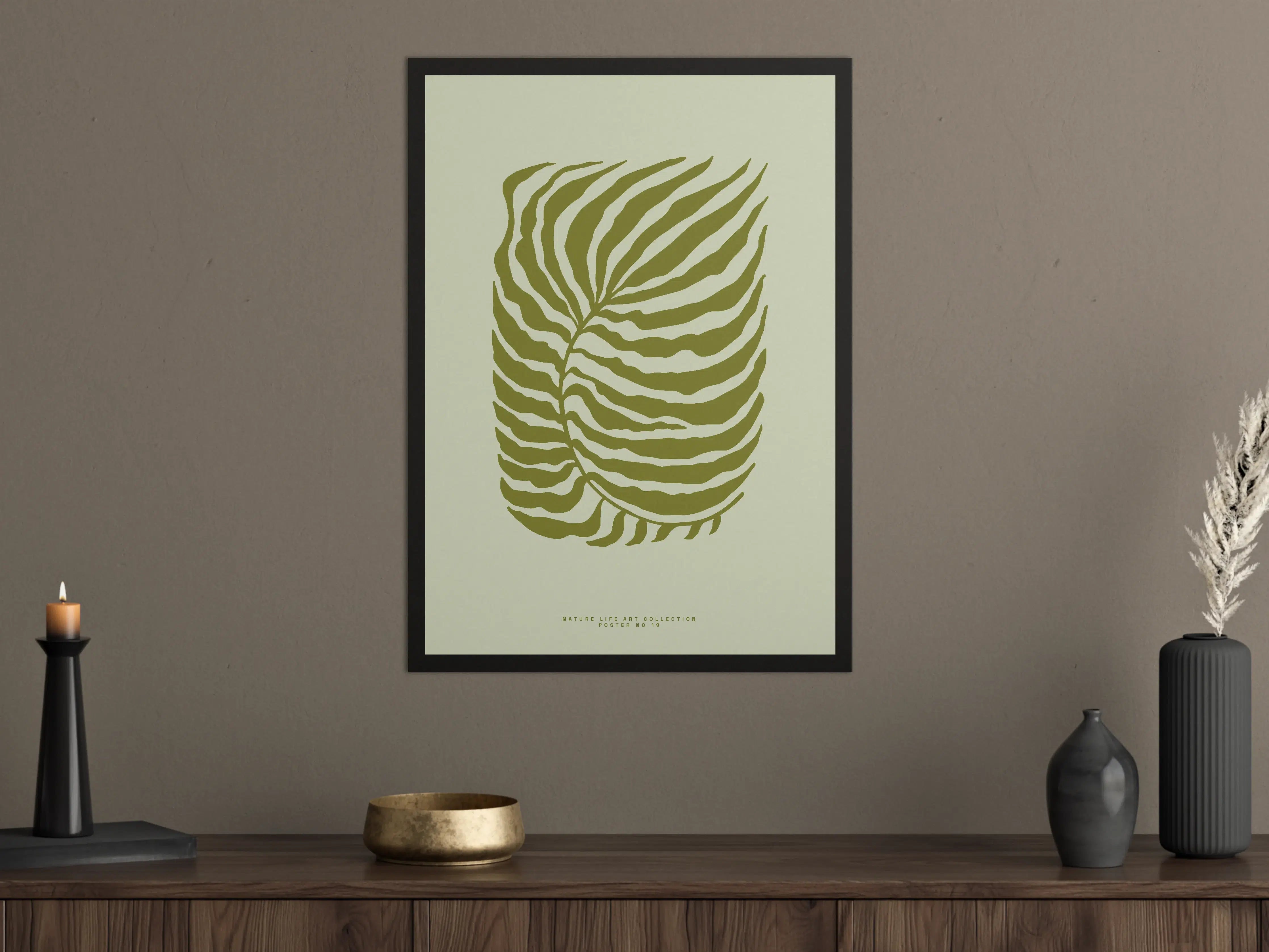 Große Wandbilder - Natur-Design mit grüner Blattstruktur